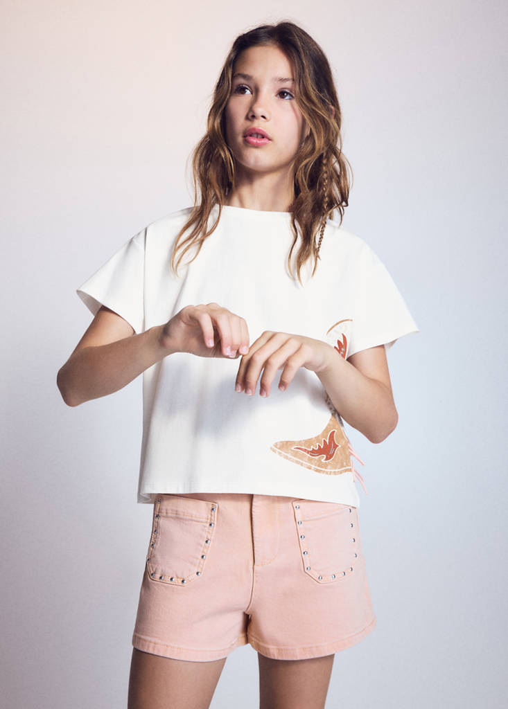 Studded pocket shorts — Pink