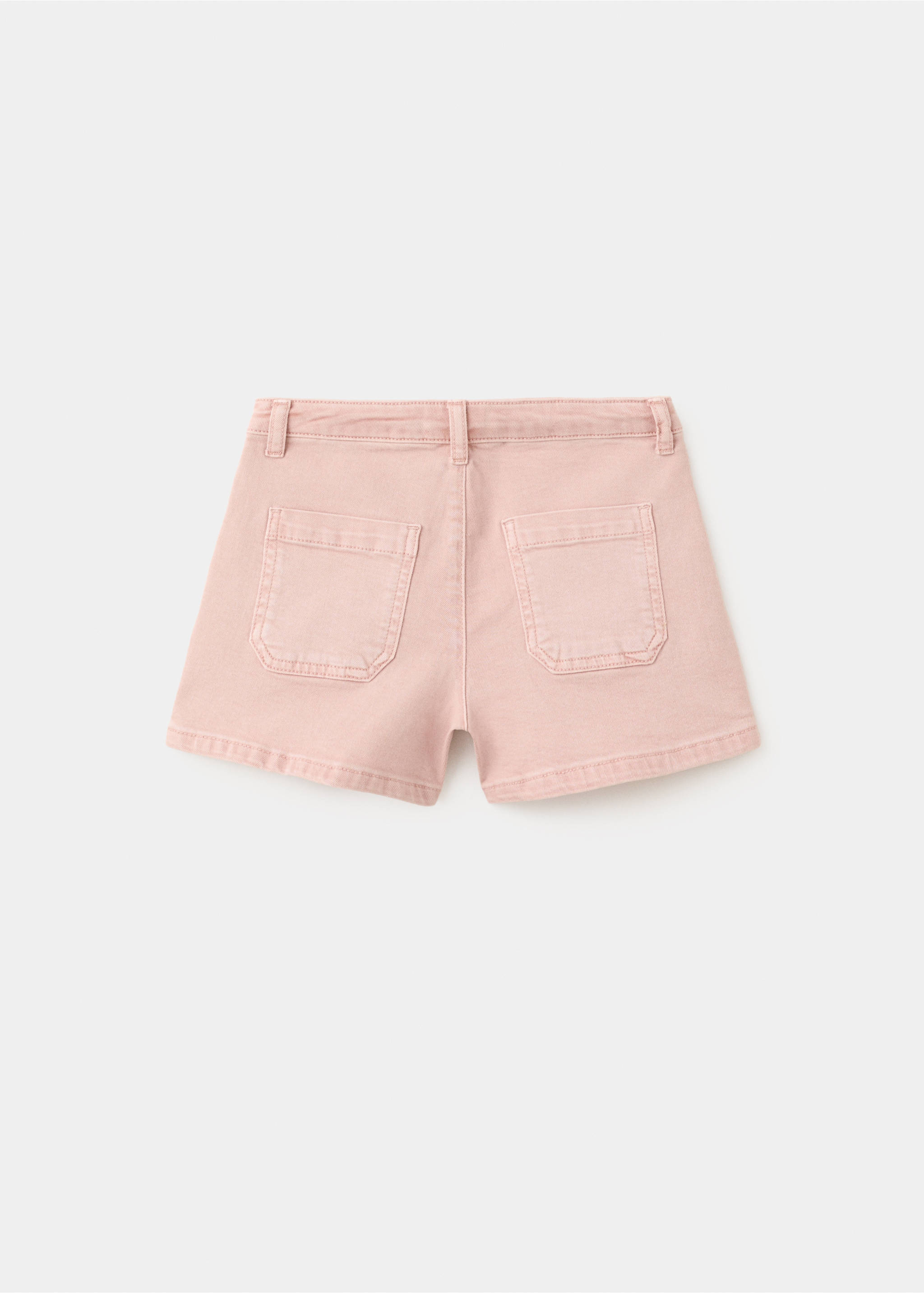 Shorts mit nietenverzierten Taschen - Rückseite des Artikels, Rosa. Ref: 27037781-00.