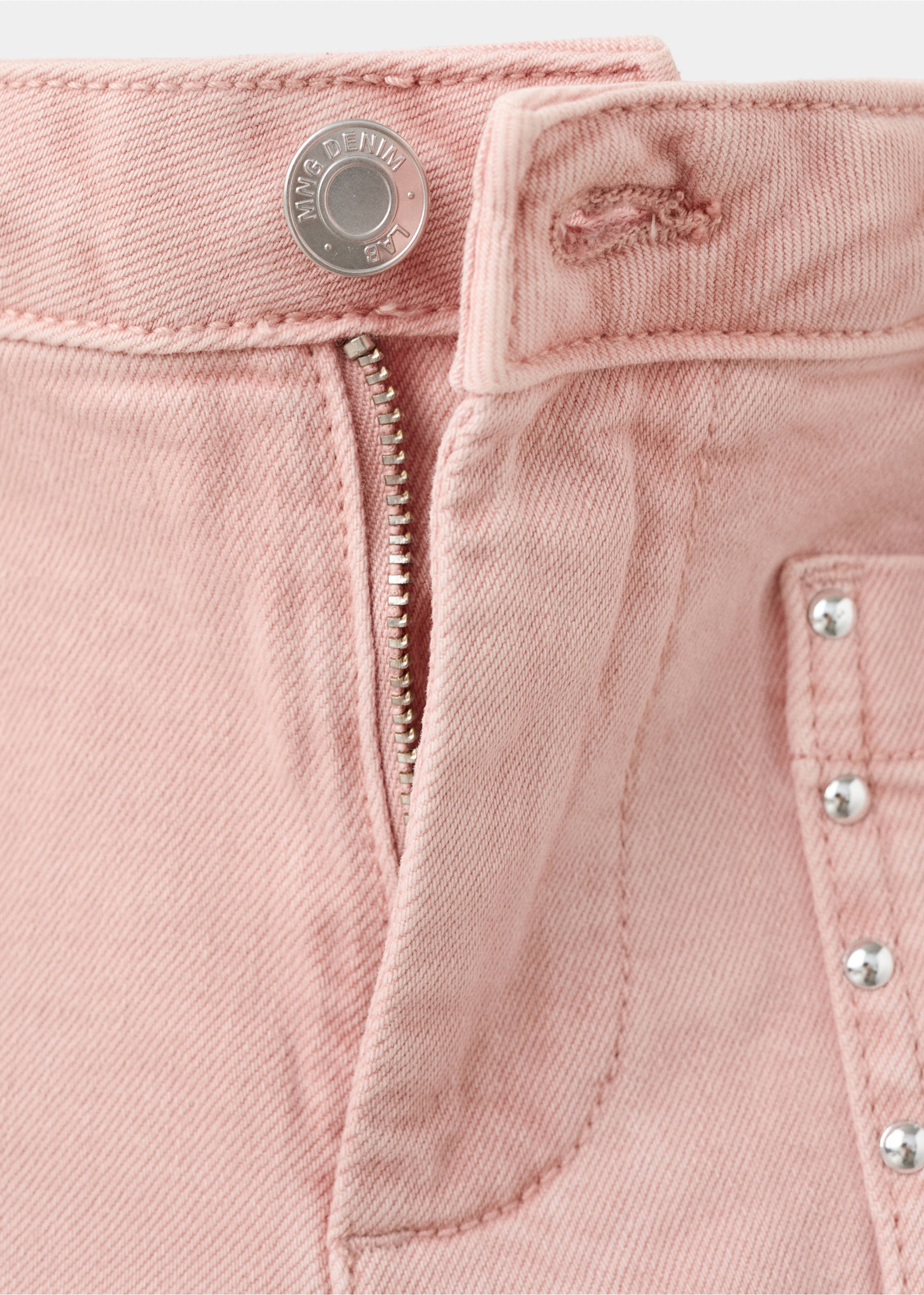 Shorts mit nietenverzierten Taschen - Detail des Artikels 8, Rosa. Ref: 27037781-00.