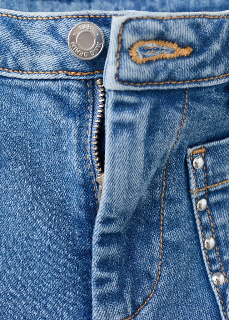 Studded pocket shorts — Medium Blue
