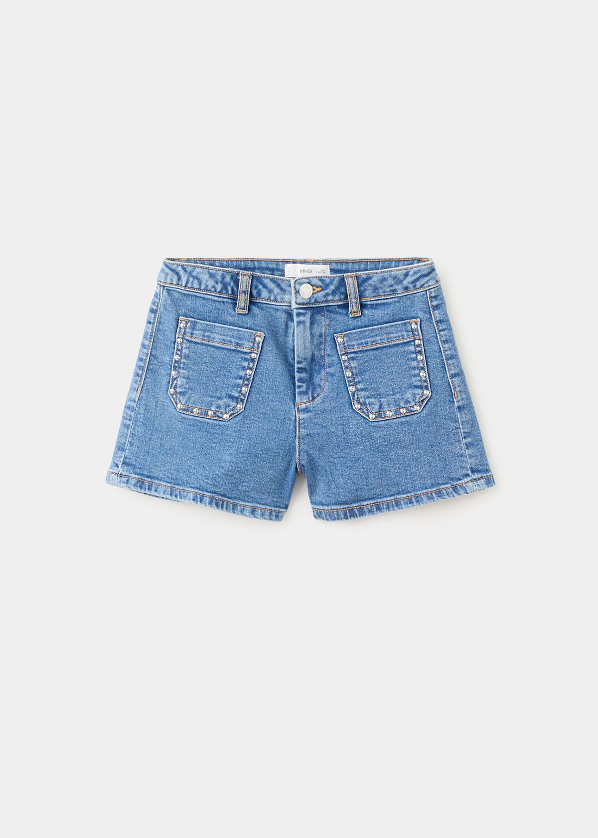 Studded pocket shorts — Medium Blue