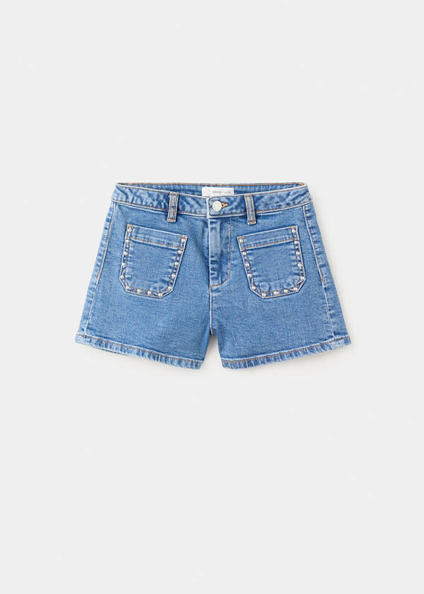Studded pocket shorts — Medium Blue
