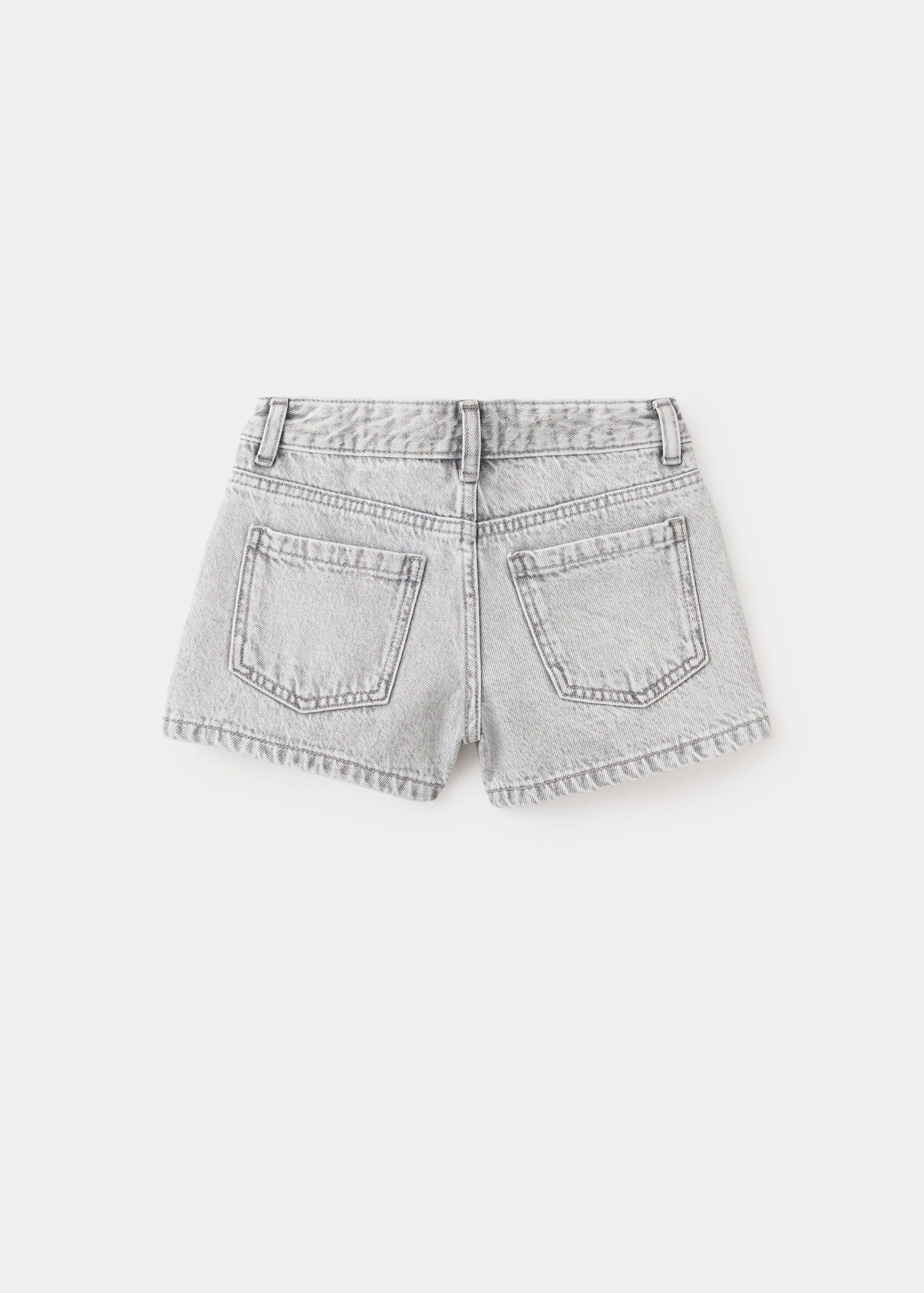 Denim shorts with stitching detail - Reverse of the article
