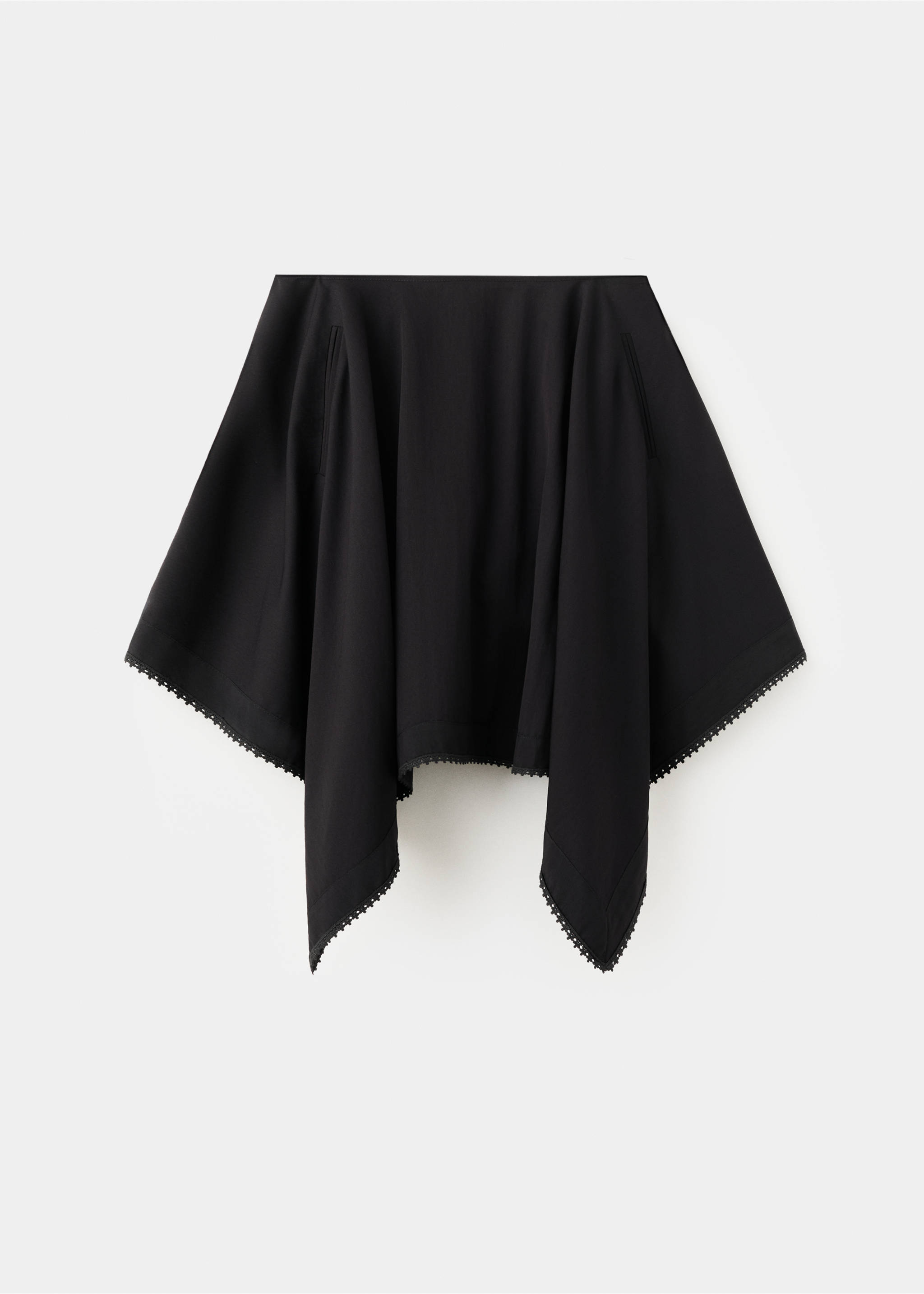 Asymmetric A-line skirt - Article without model, Black. Ref: 27037783-00.