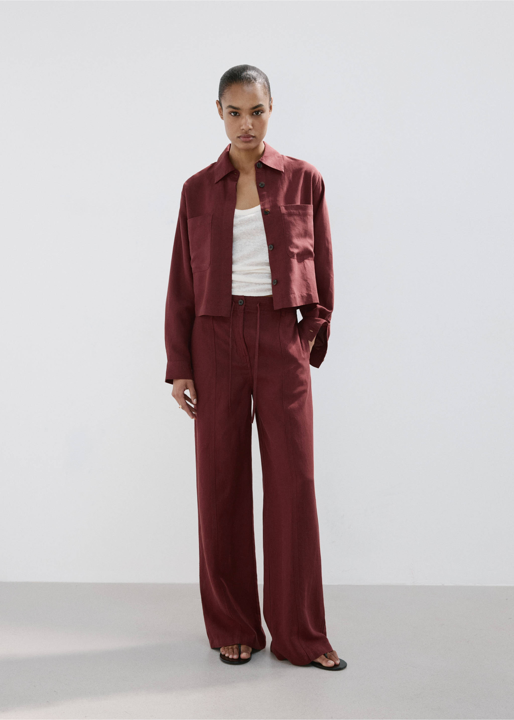 Pocket lyocell overshirt - General plane, Burnt Orange. Ref: 27037784-00.