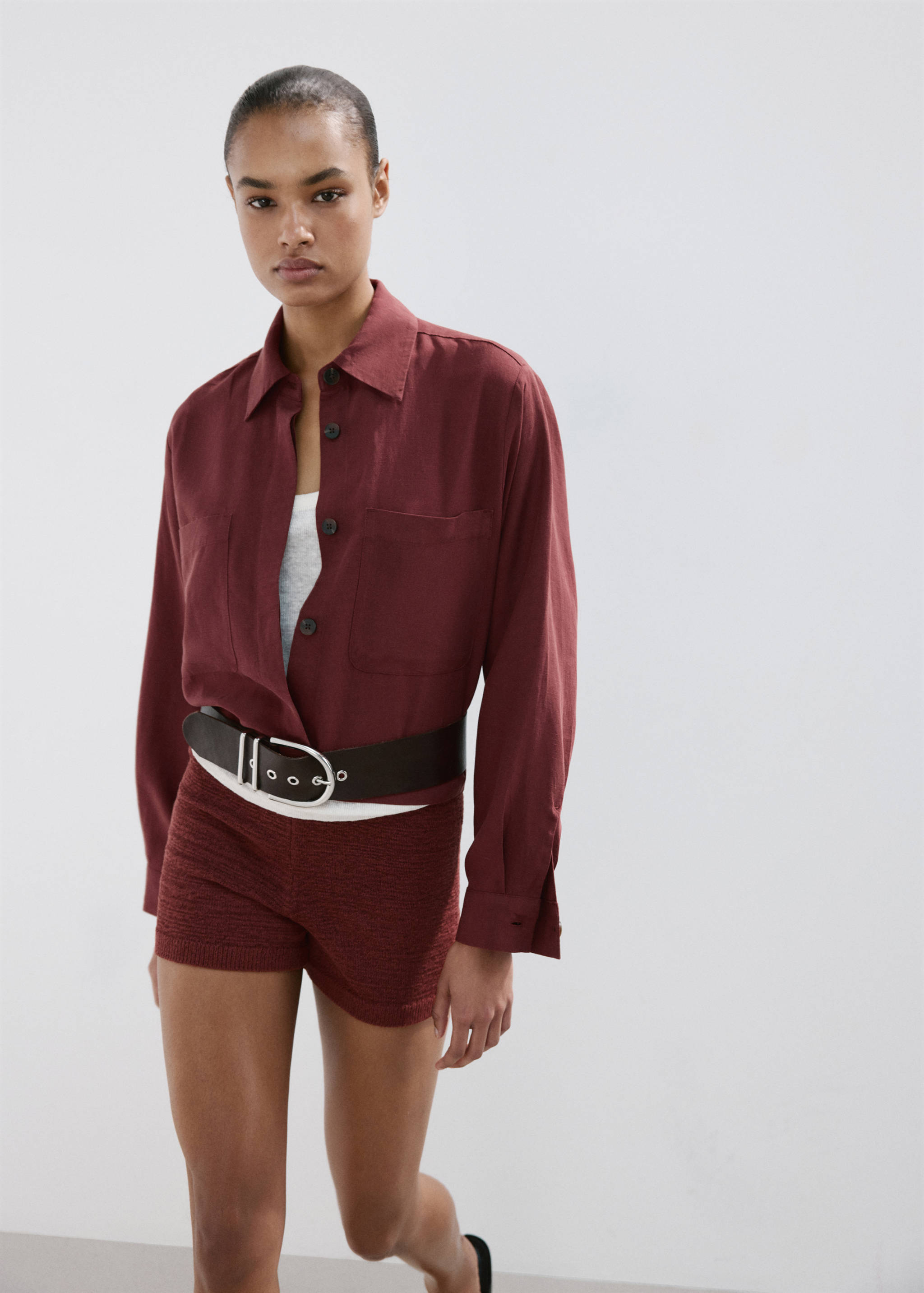 Pocket lyocell overshirt - Details of the article 2