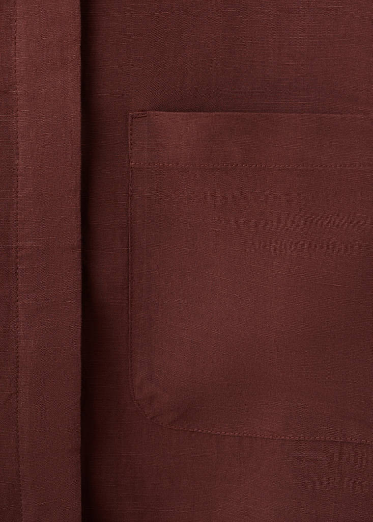 Pocket lyocell overshirt — Burnt Orange