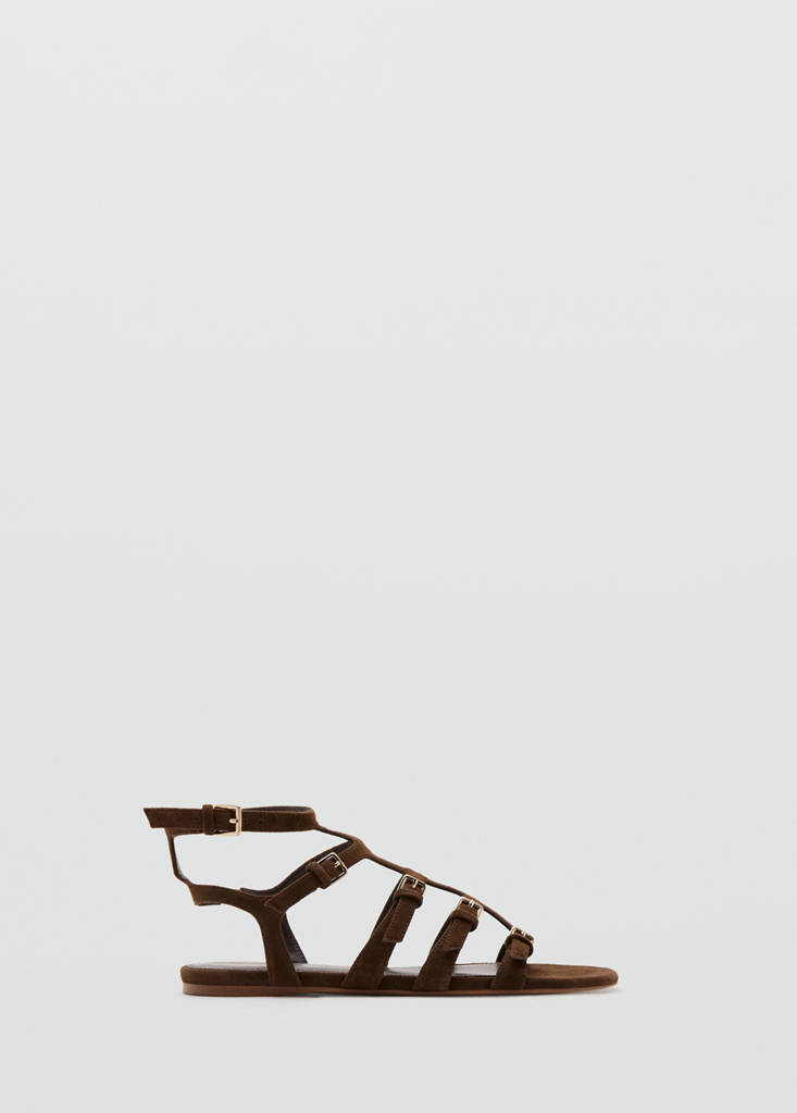 Leather straps sandals — Chocolate