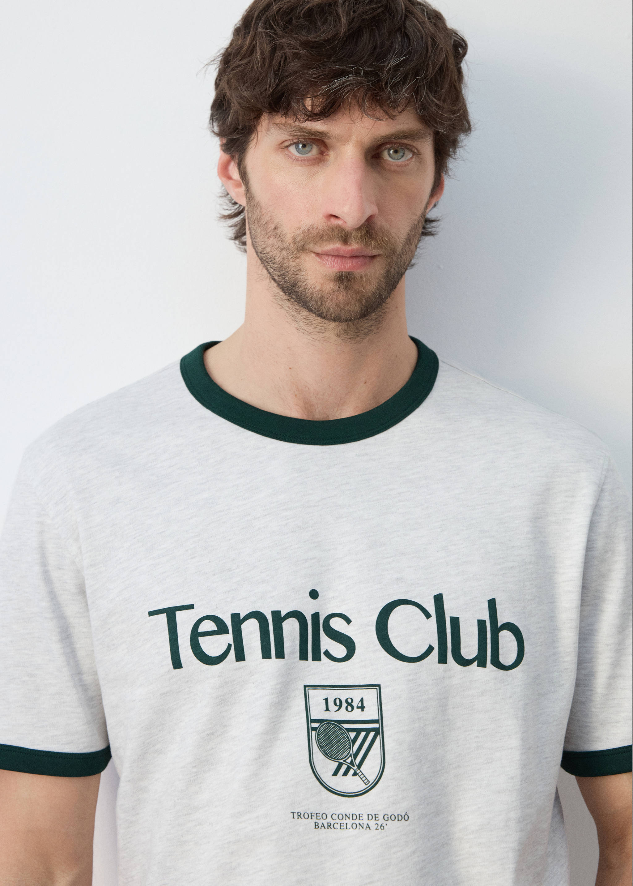 T-shirt coton liserés contrastants - Détail de l'article 1