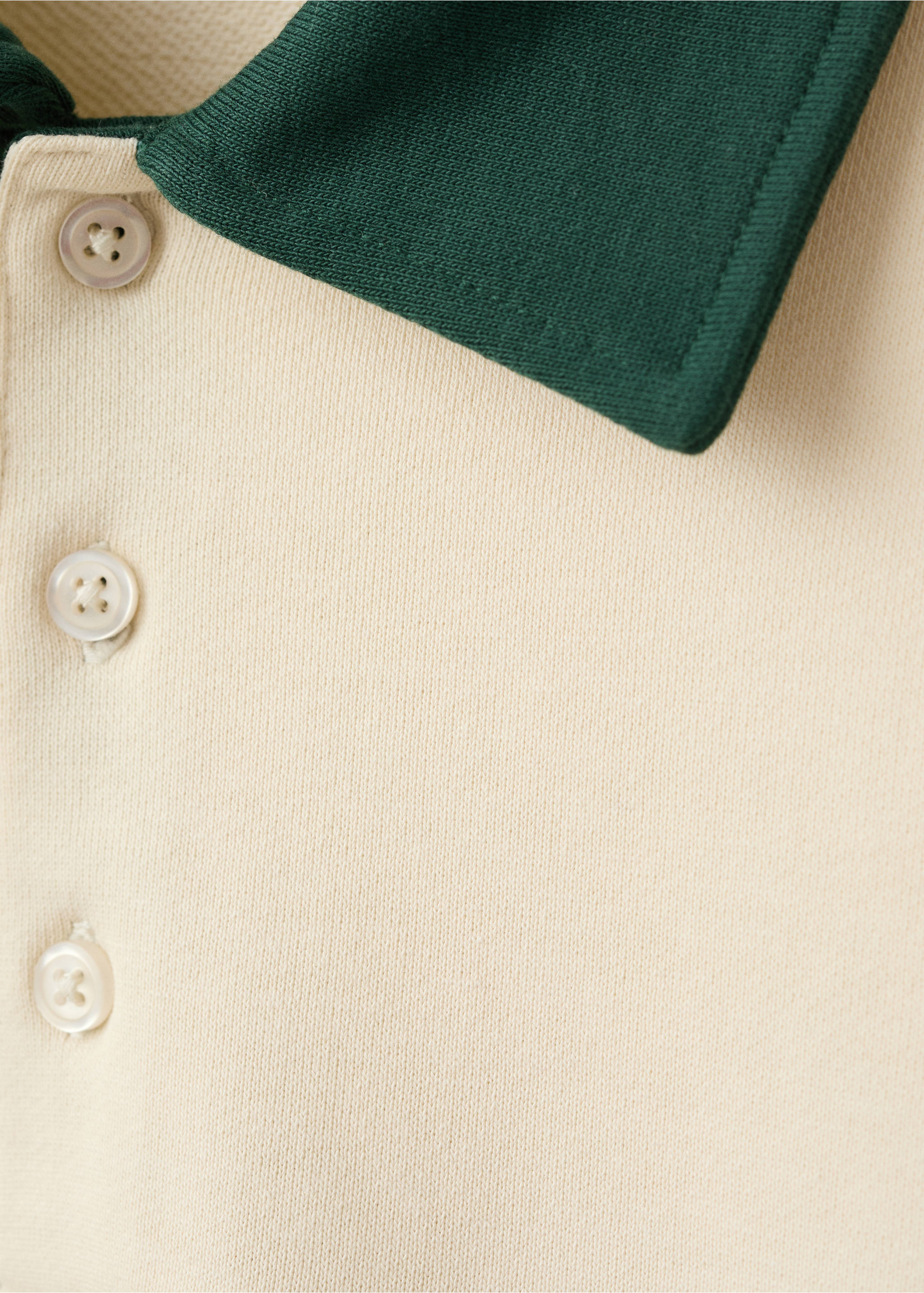 Striped polo sweatshirt in 100% cotton - Details of the article 8, Off White. Ref: 27037795-00.