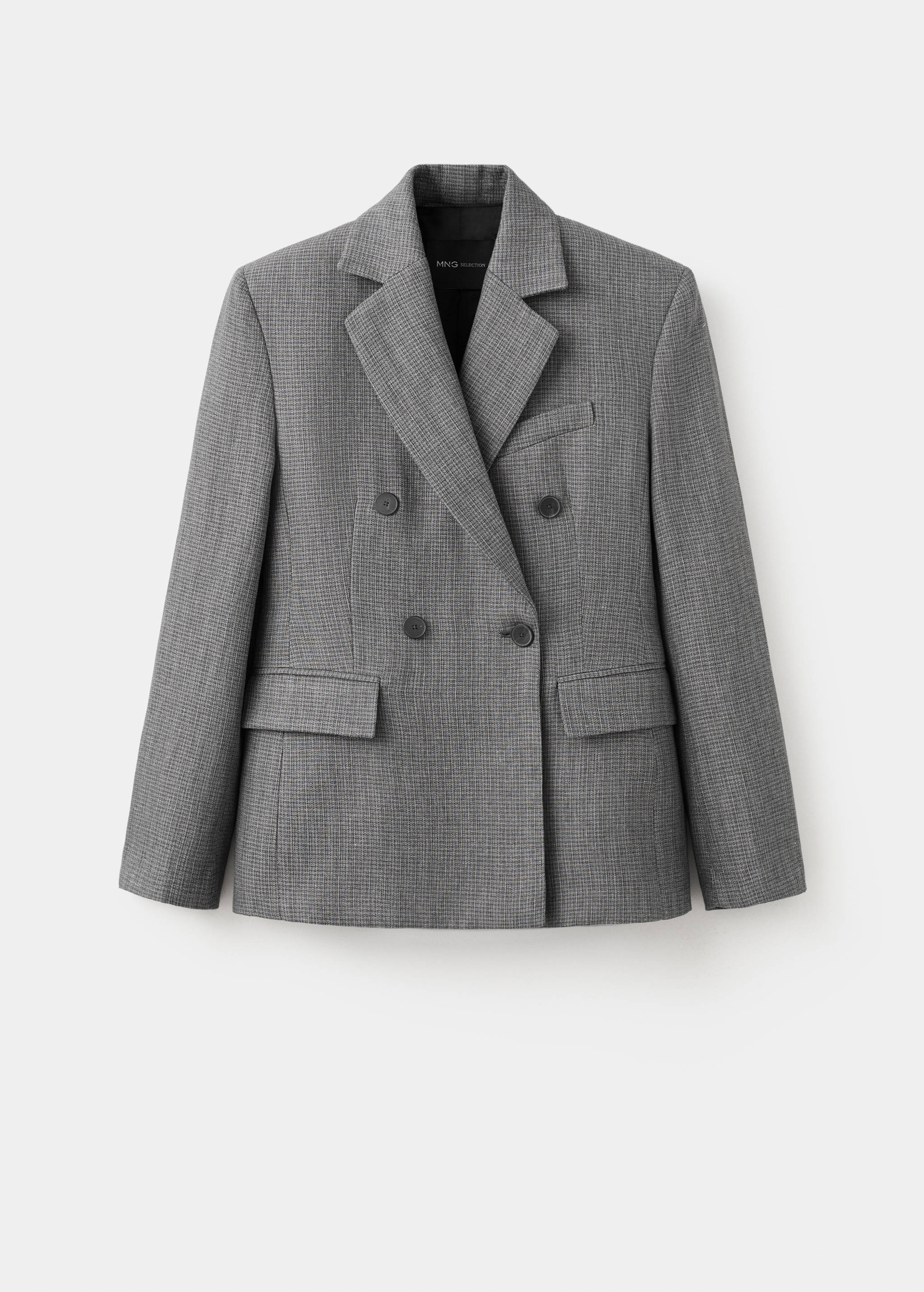 Blazer de tailleur coupe droite en mélange de lin - Article sans modèle