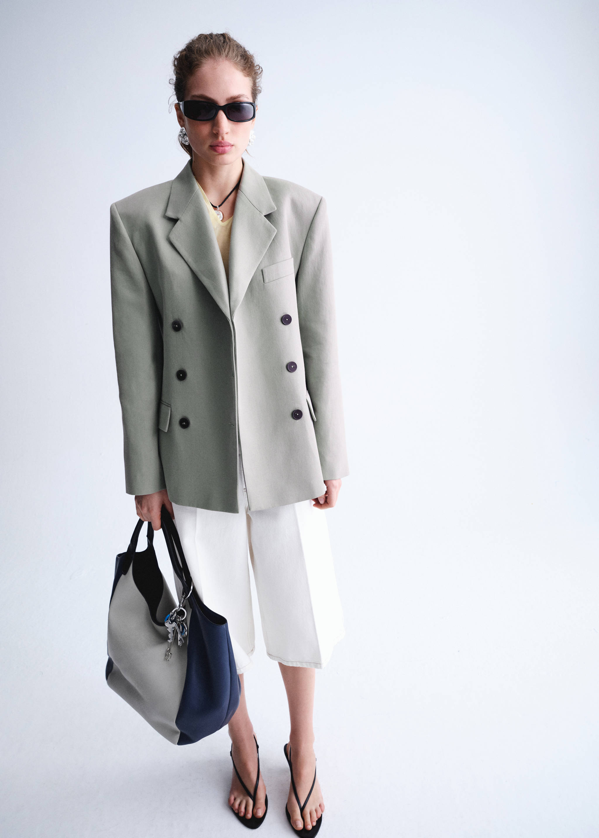 Blazer vestit recte butxaques solapa - Pla general