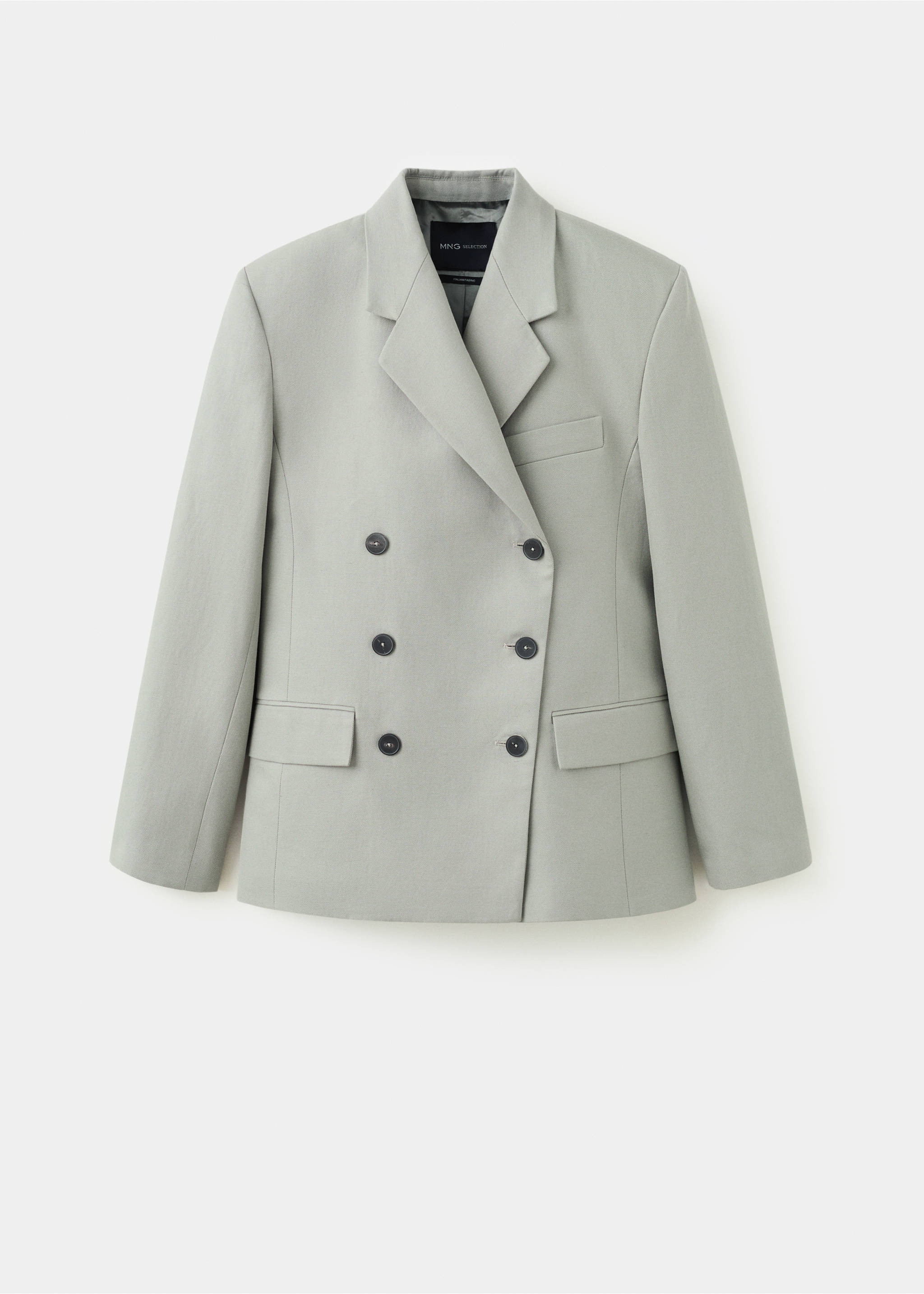 Double-breasted blazer with button closure - Article without model, Grey. Ref: 27037801-00.