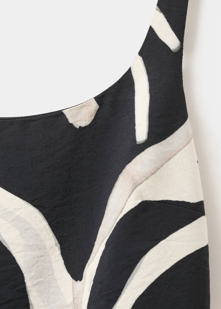 Short zebra print dress — Black