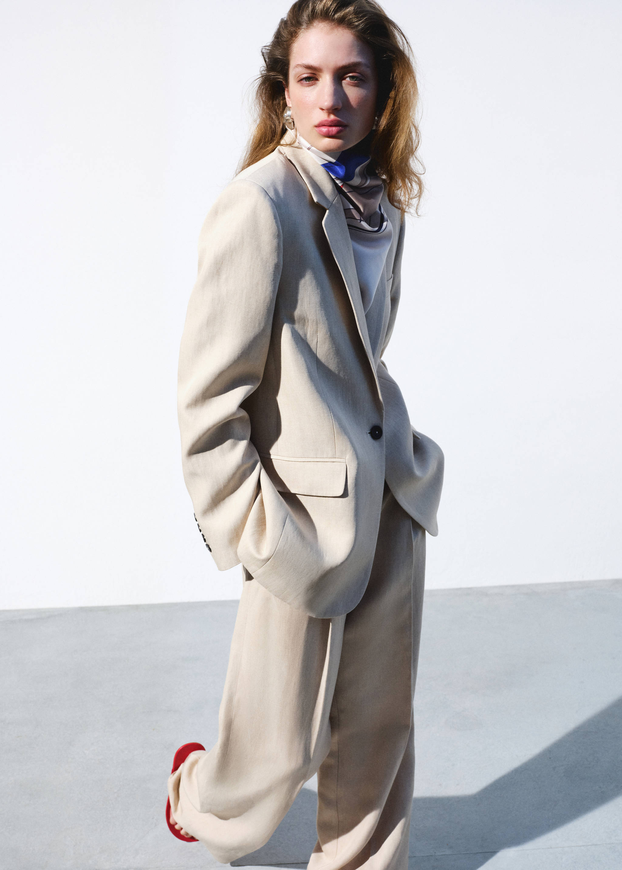 Straight-fit suit blazer - General plane