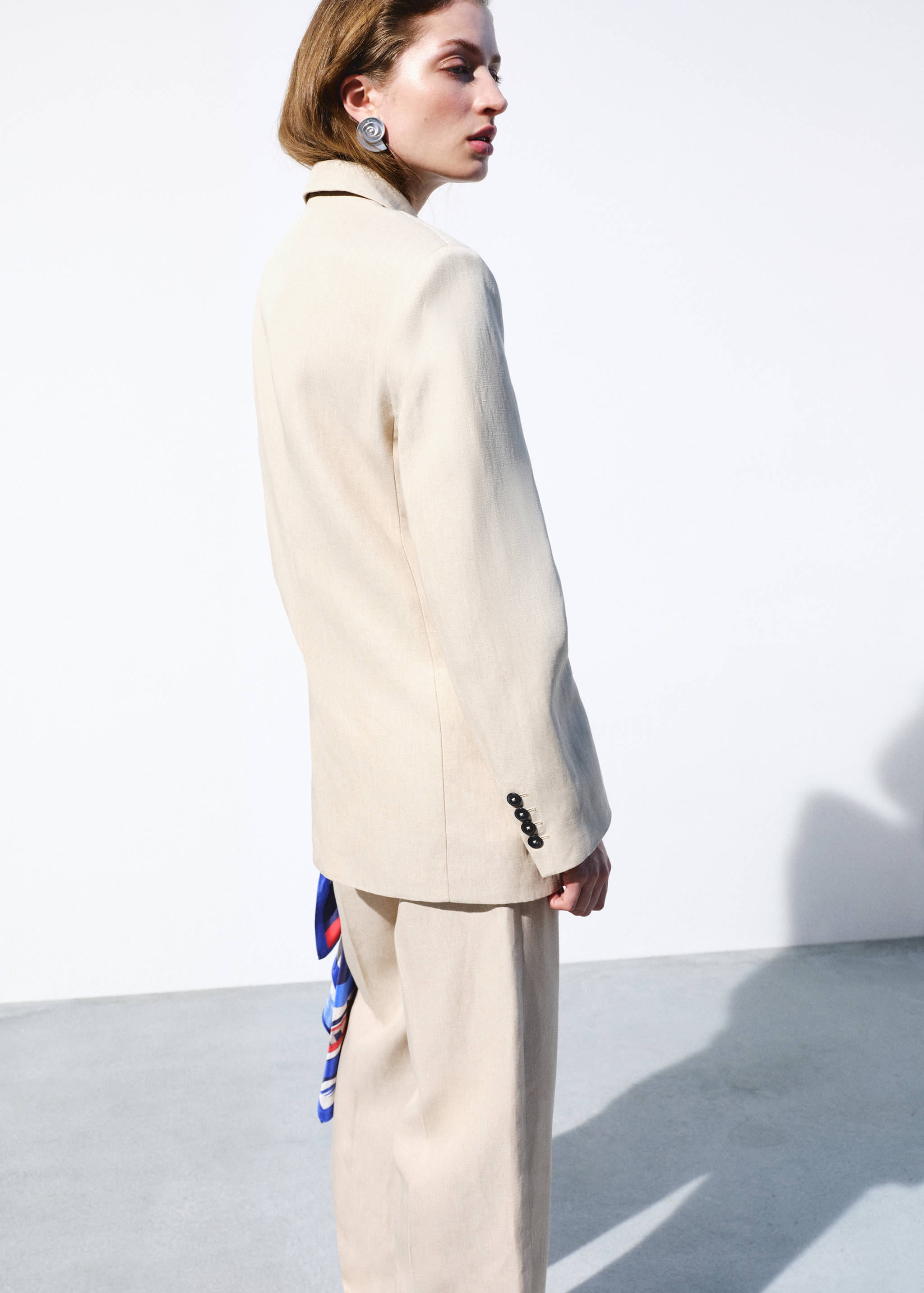 Straight-fit suit blazer - Reverse of the article