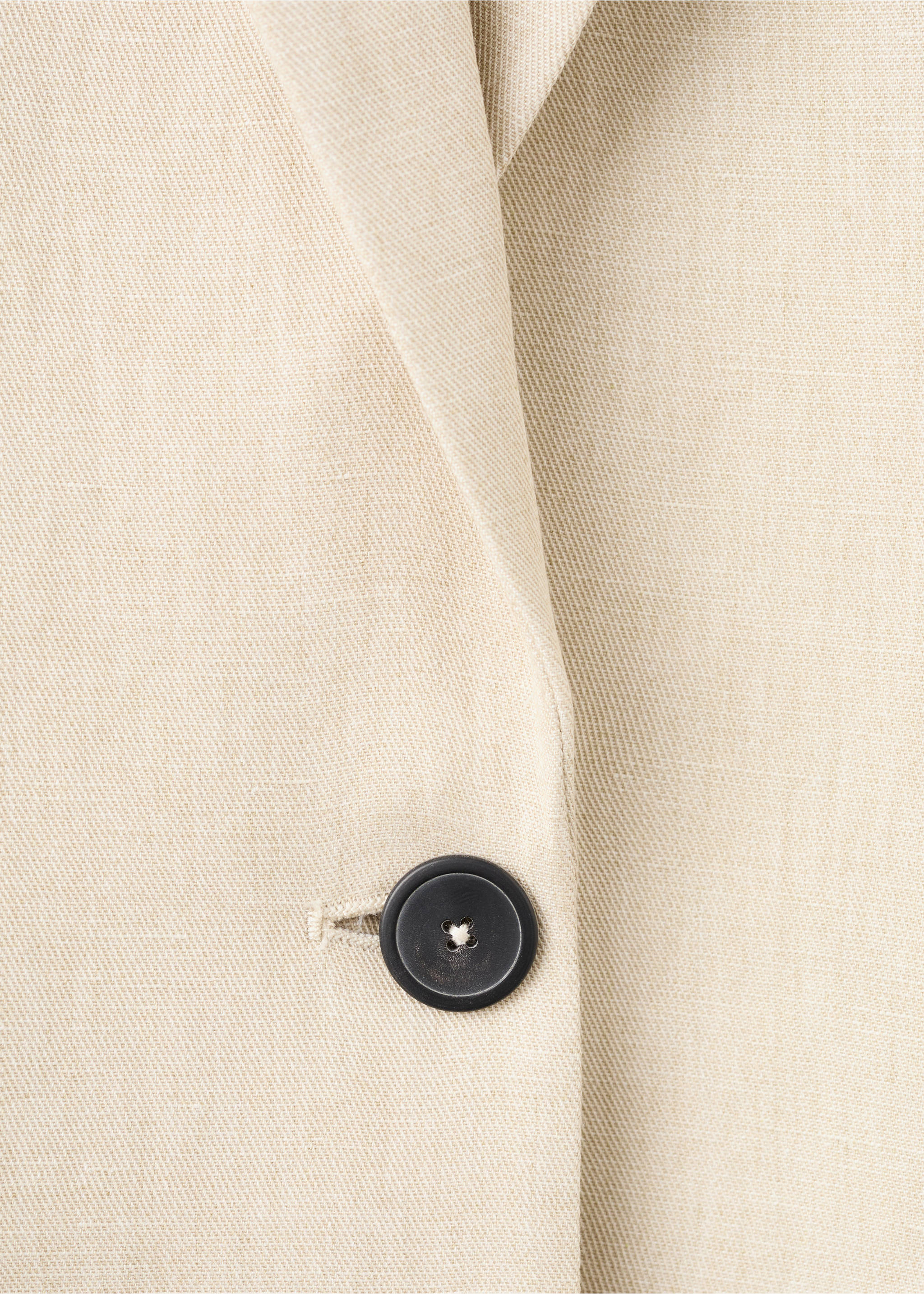 Straight-fit suit blazer - Details of the article 8, Sand. Ref: 27037804-00.