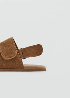 Leather sandals with straps — Medium Brown 3