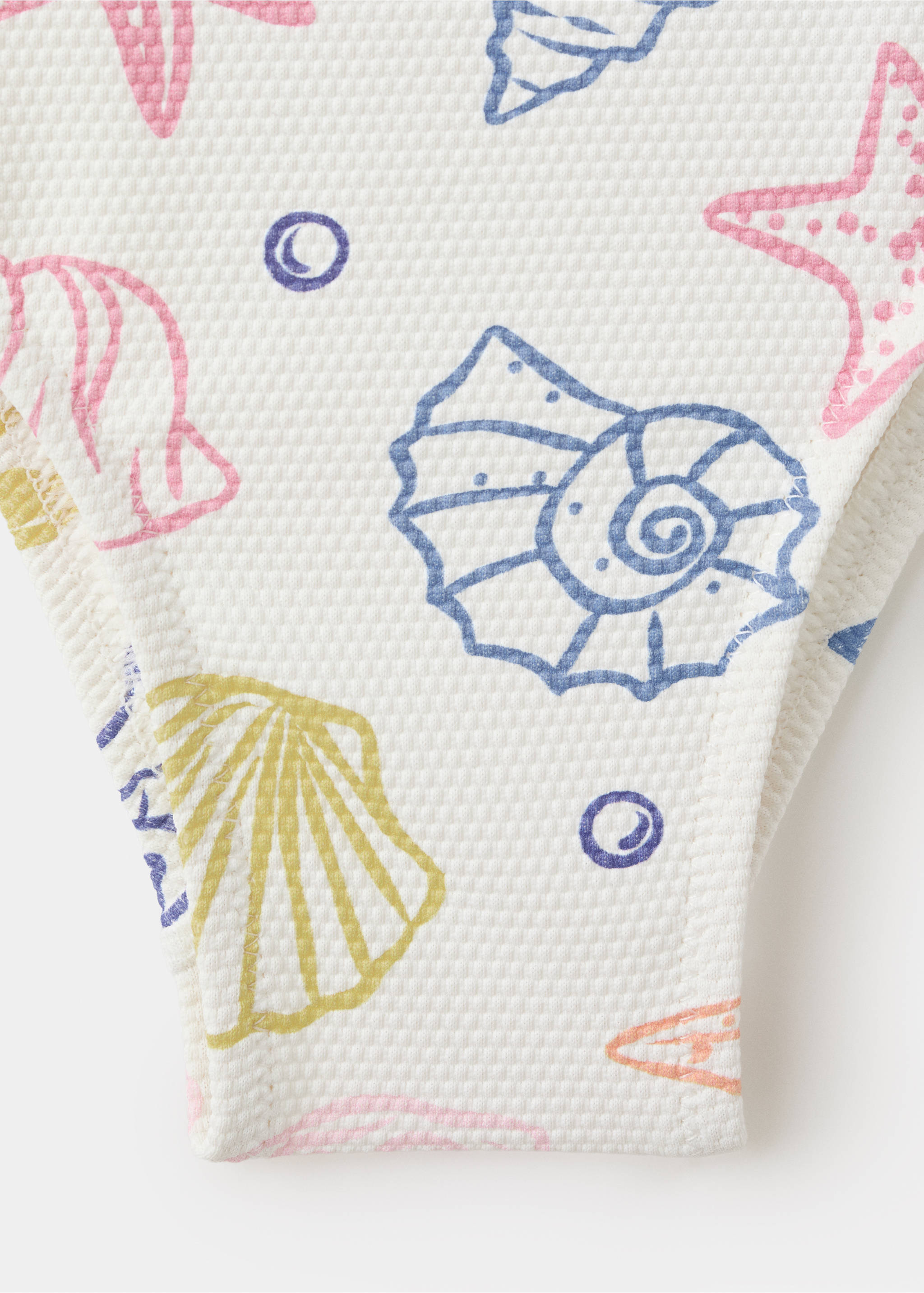 Bañador estampado marino volantes - Detalle del artículo 0, Blanco. Ref: 27037894-00.