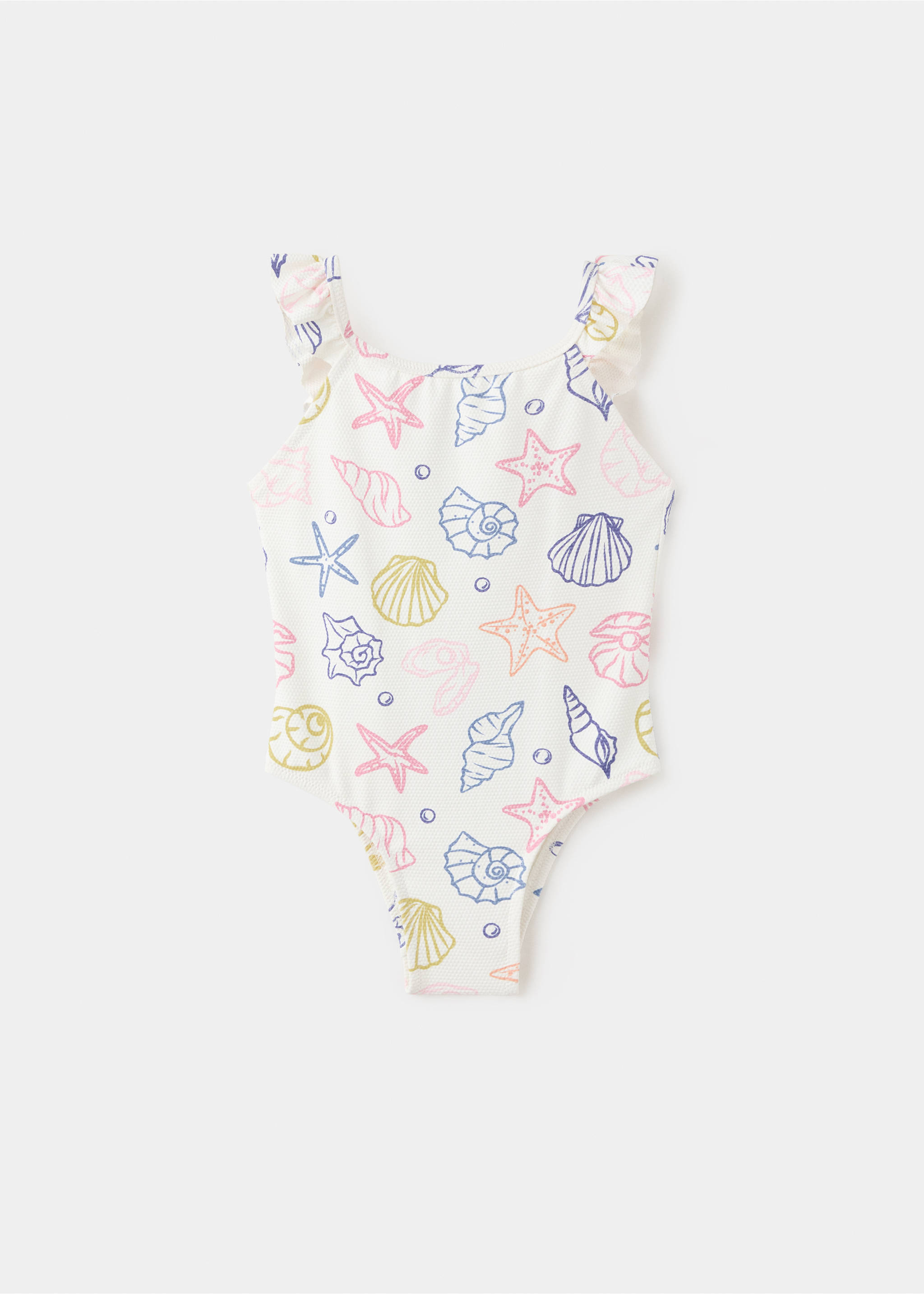 Bañador estampado marino volantes - Artículo sin modelo, Blanco. Ref: 27037894-00.