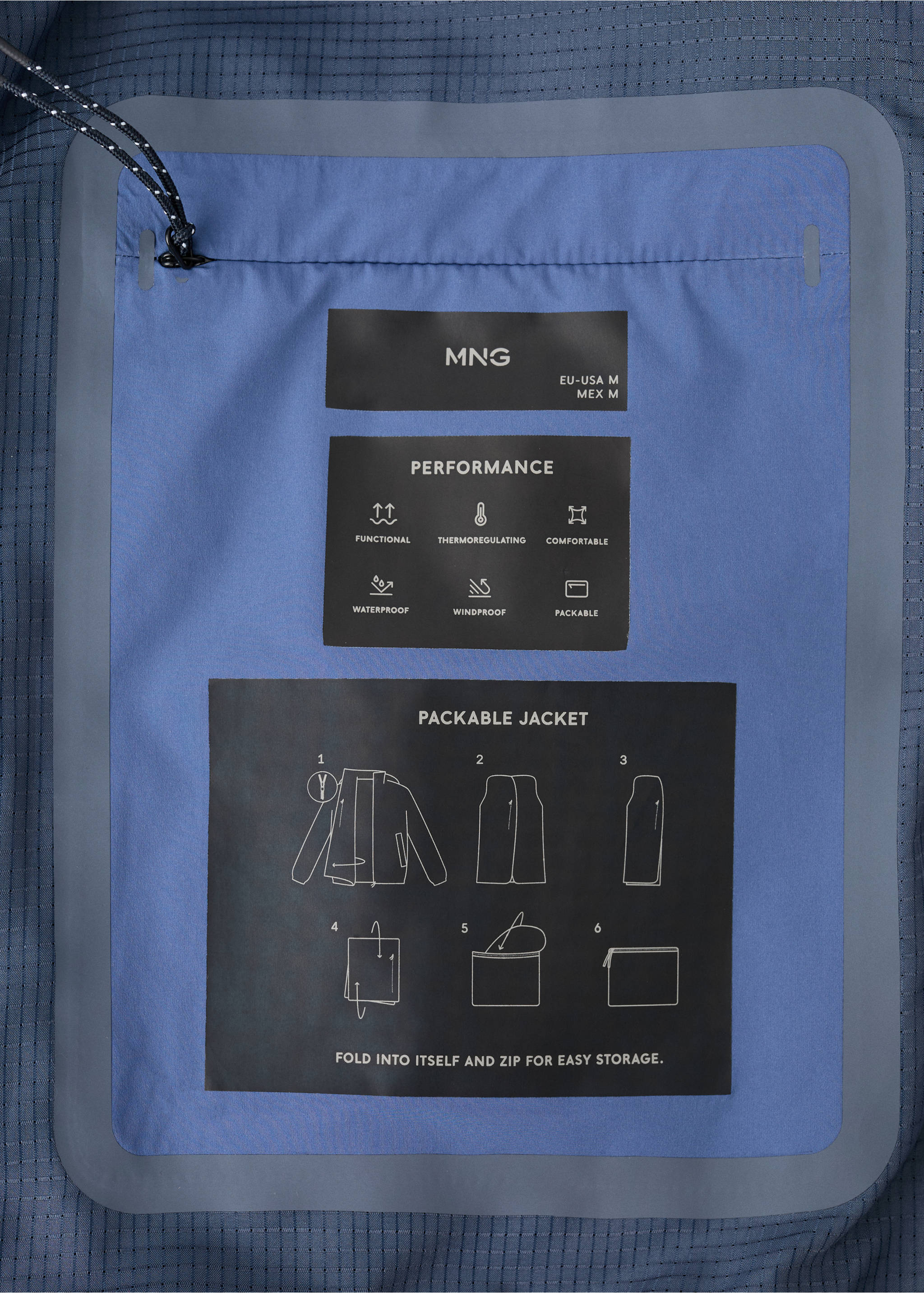 Technical waterproof jacket - Details of the article 0, Vibrant blue. Ref: 27037896-00.