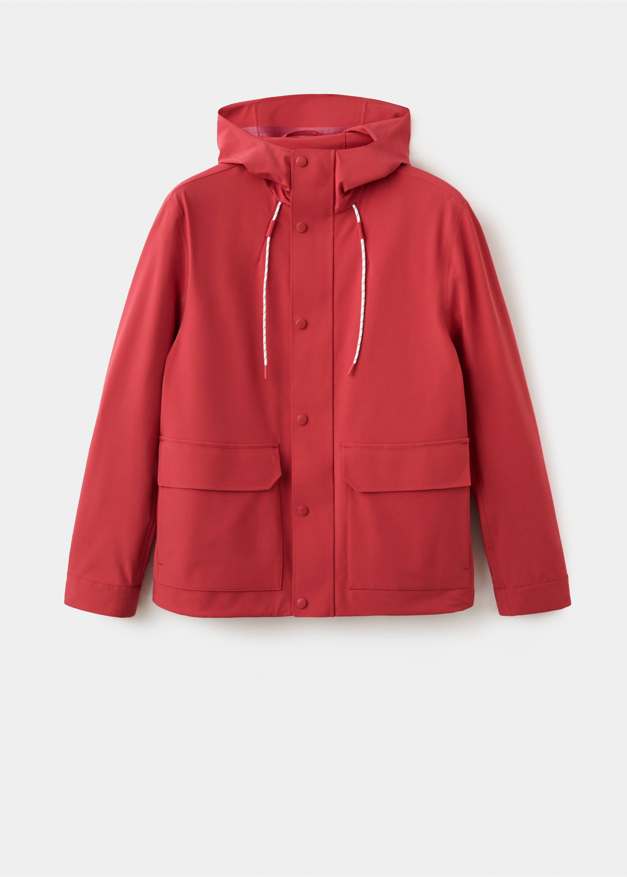 Water-repellent hooded jacket - Article without model, Red. Ref: 27037897-00.