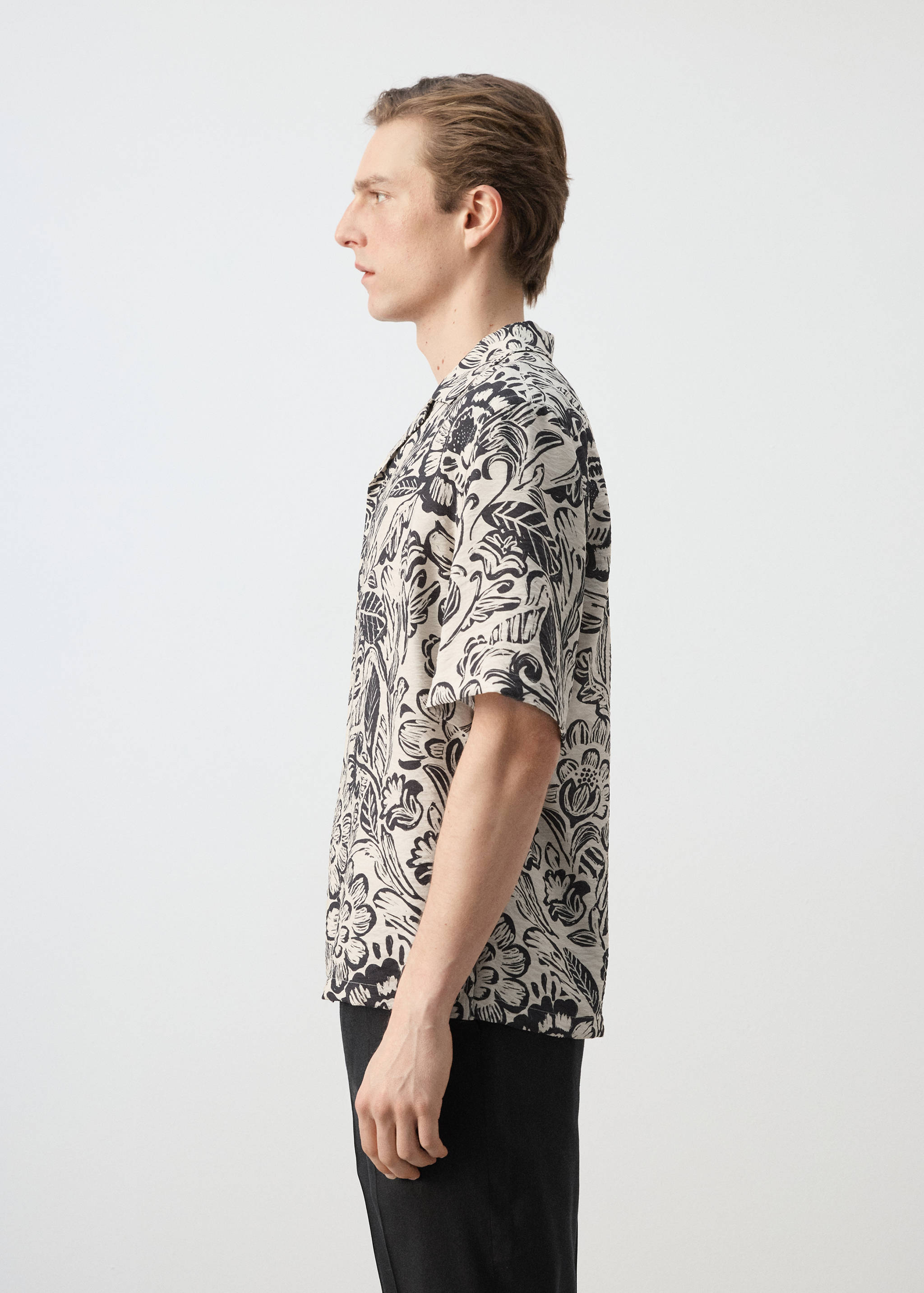 Chemise fluide imprimée col bowling - Détail de l'article 2