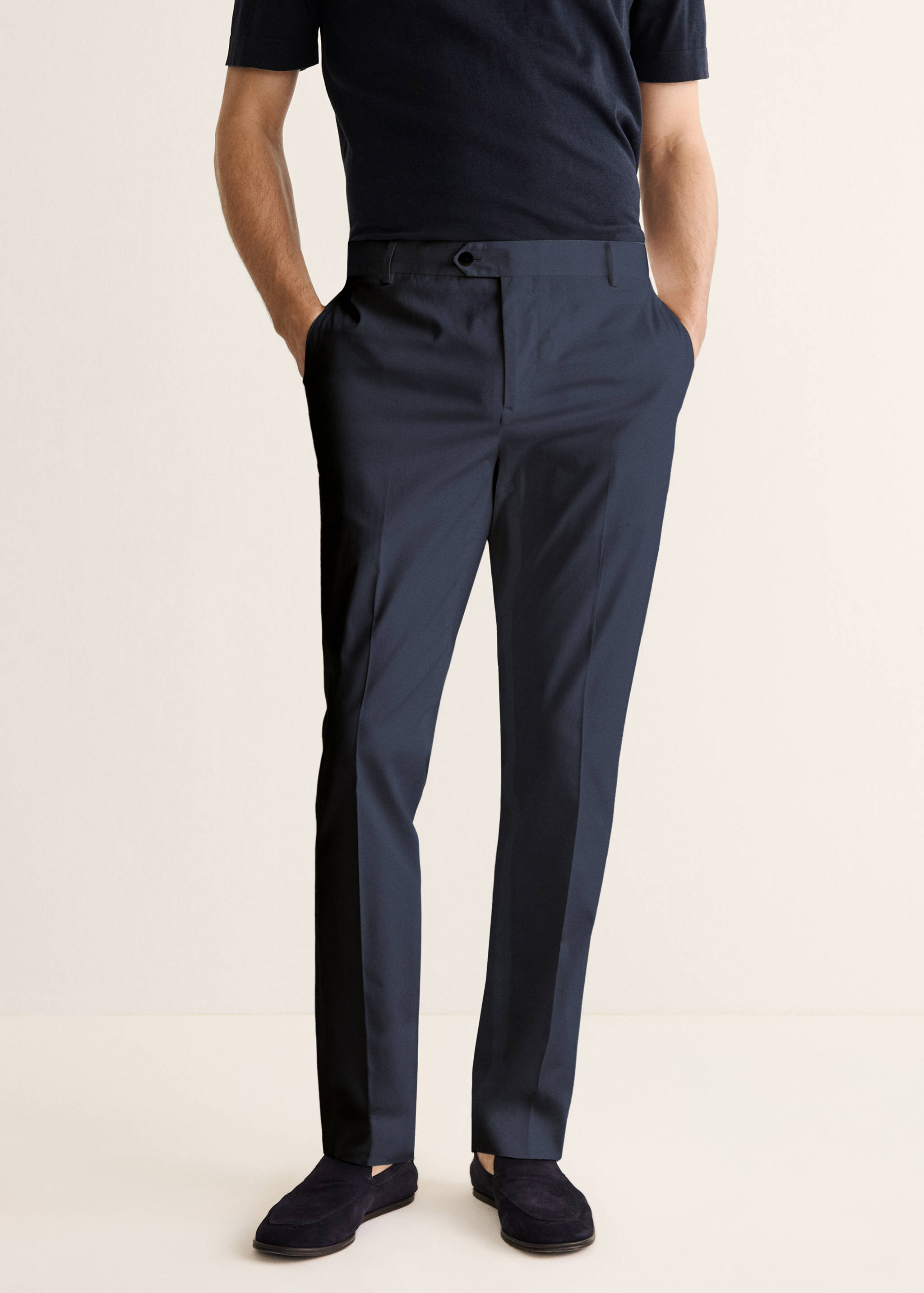 Slim-Fit-Hose aus Baumwolle - Mittlere Ansicht