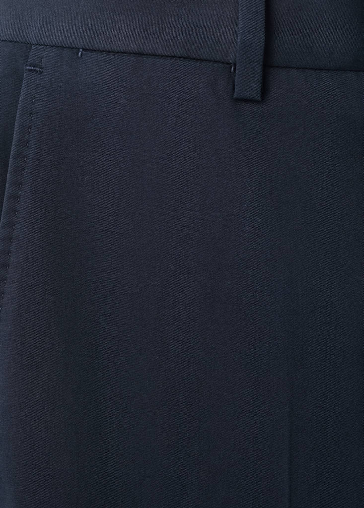 Slim-fit cotton trousers — Navy