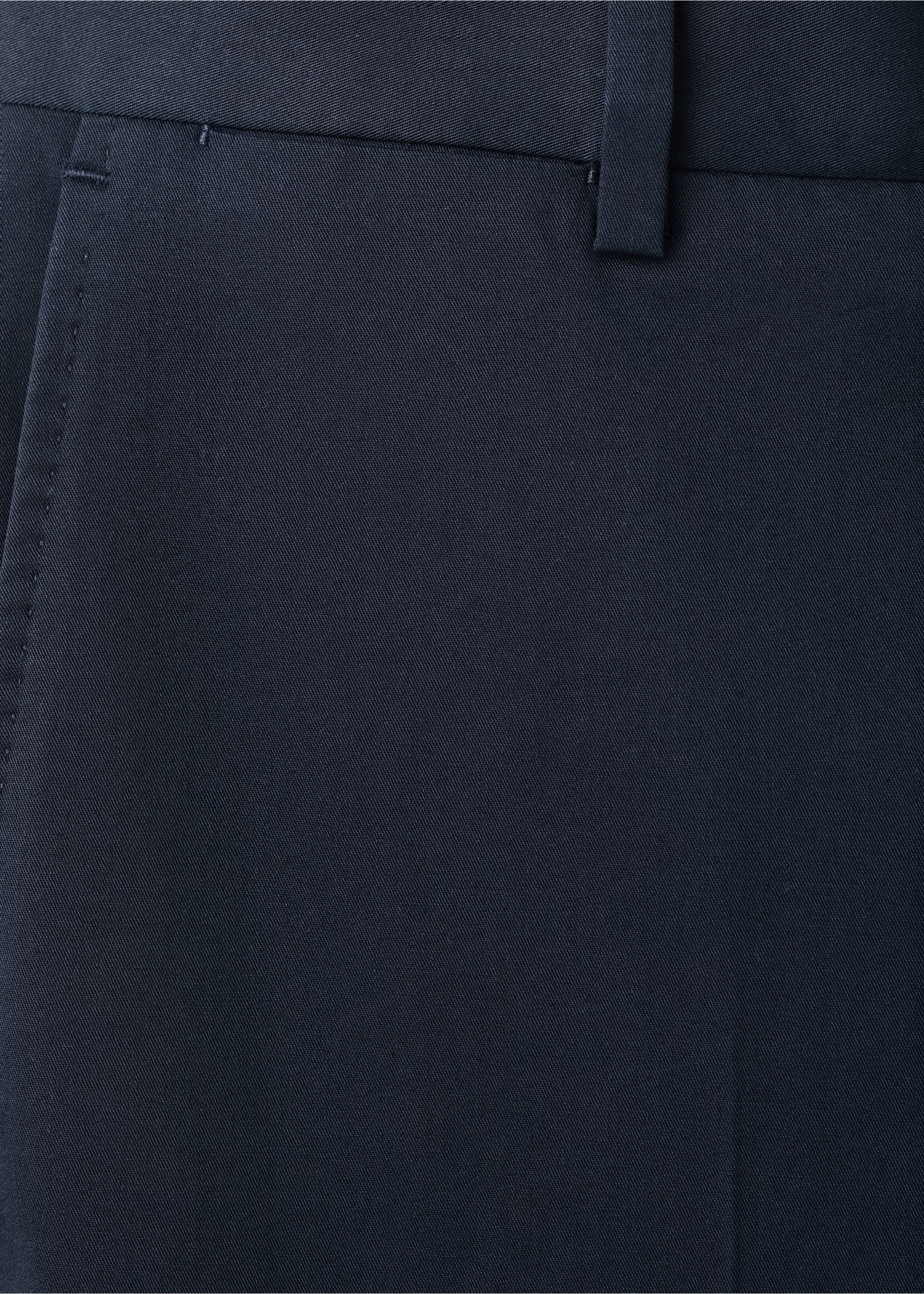 Pantalon slim-fit coton - Détail de l'article 0, Bleu marine. Ref: 27037901-00.