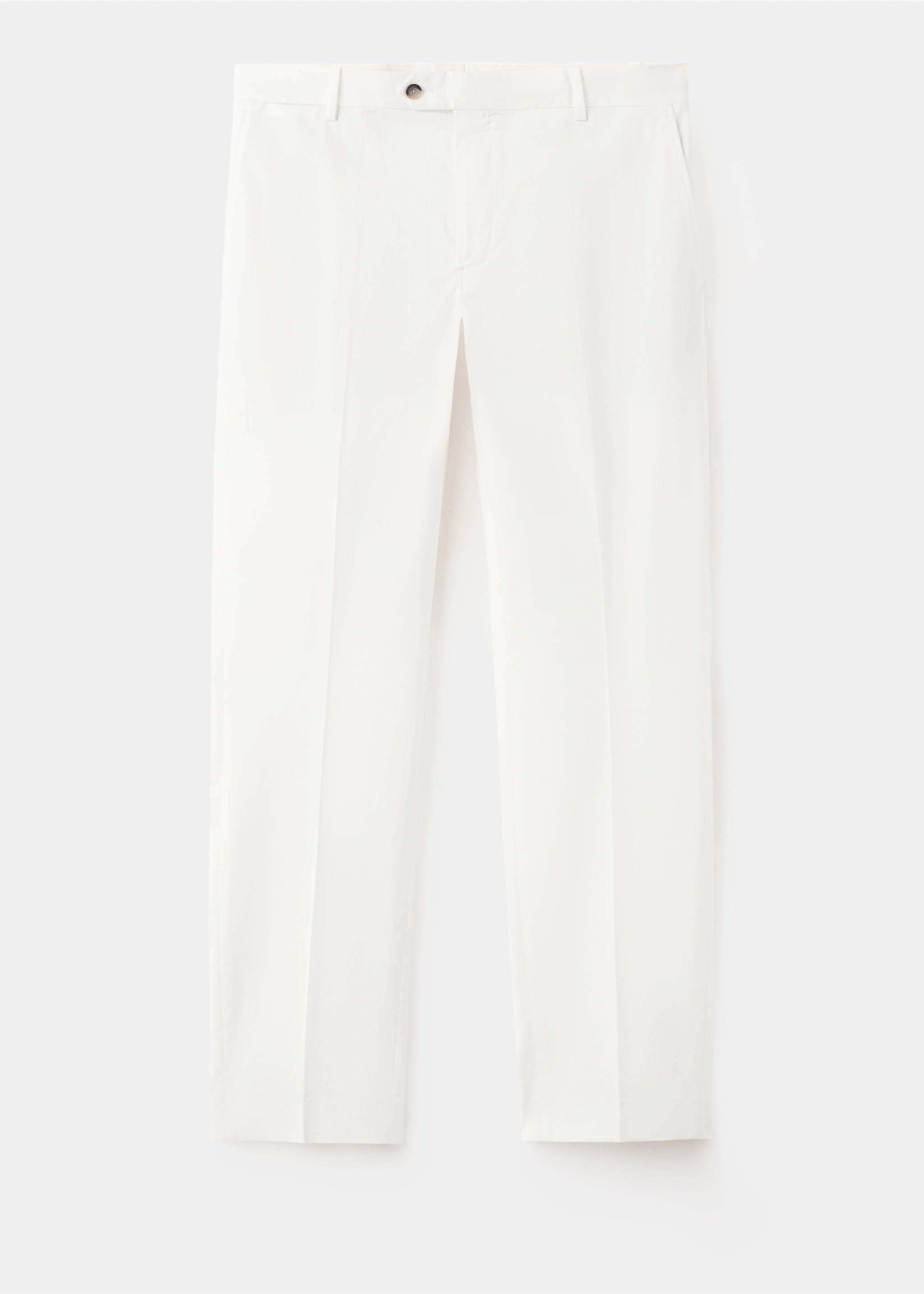 Slim-fit cotton trousers - Article without model, Off White. Ref: 27037902-00.