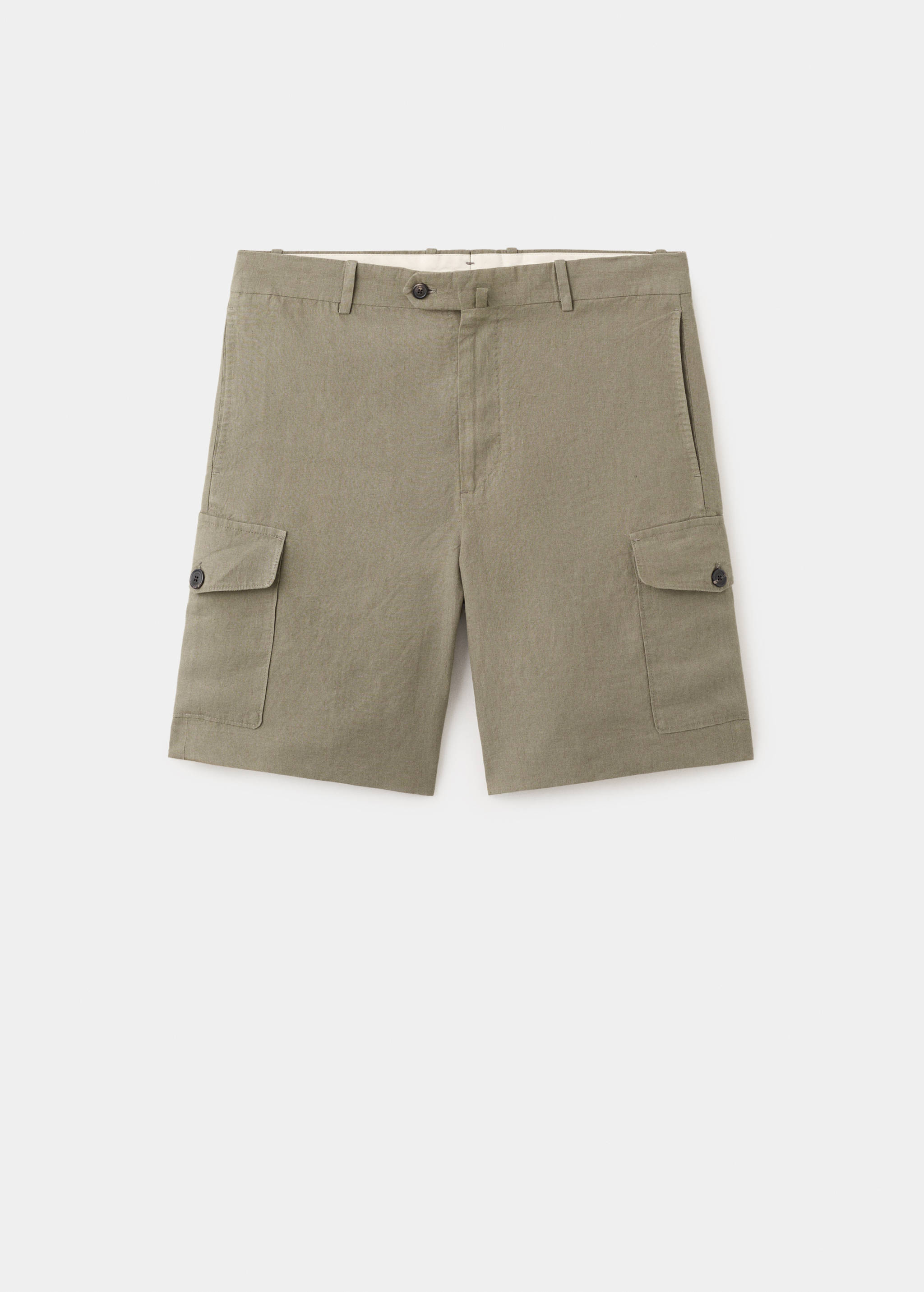 Cargo linen bermuda shorts - Article without model
