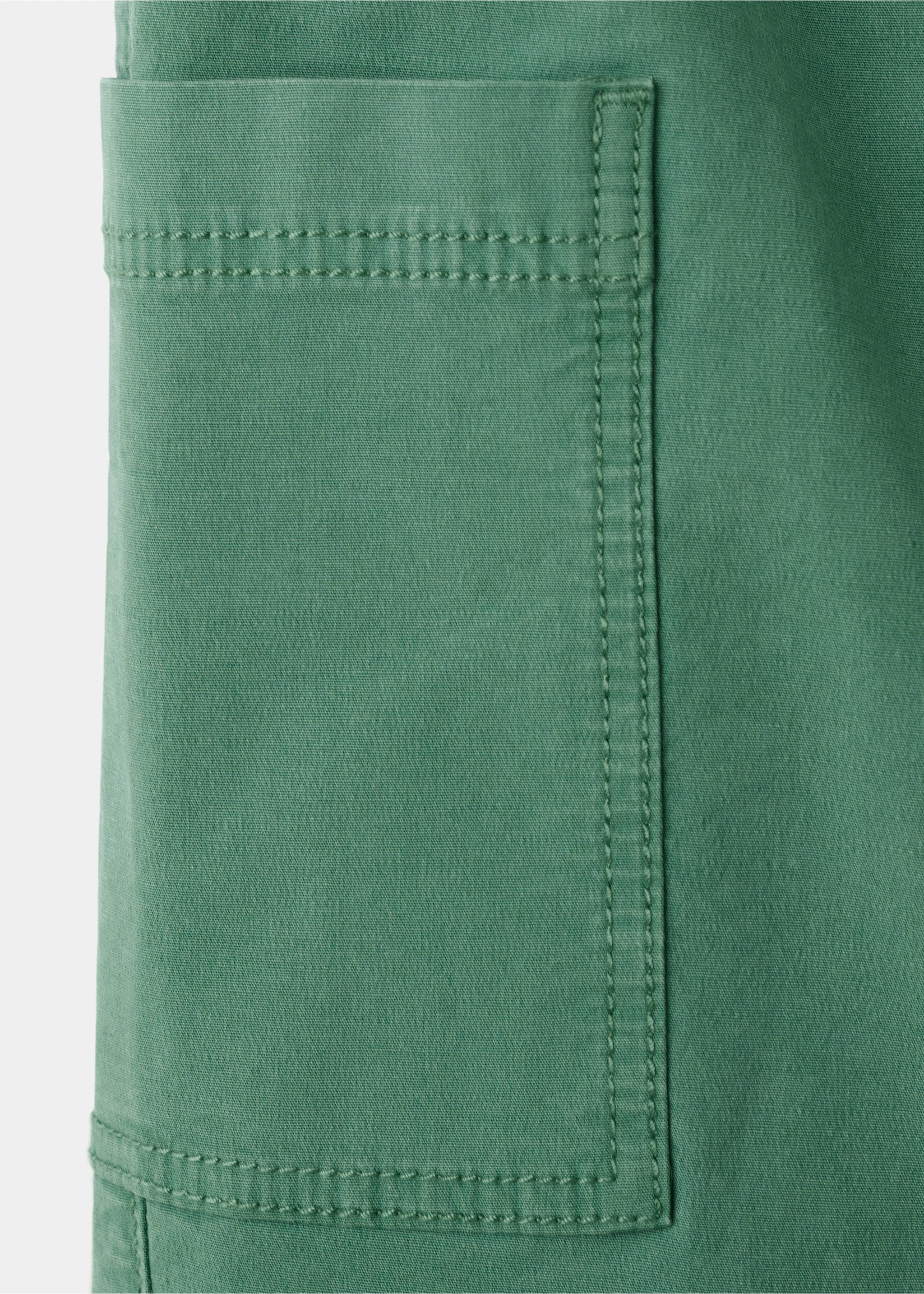 Хлопковые бермуды с карманами-карго - Деталь изделия 0, Зеленый. Ref: 27037907-00.