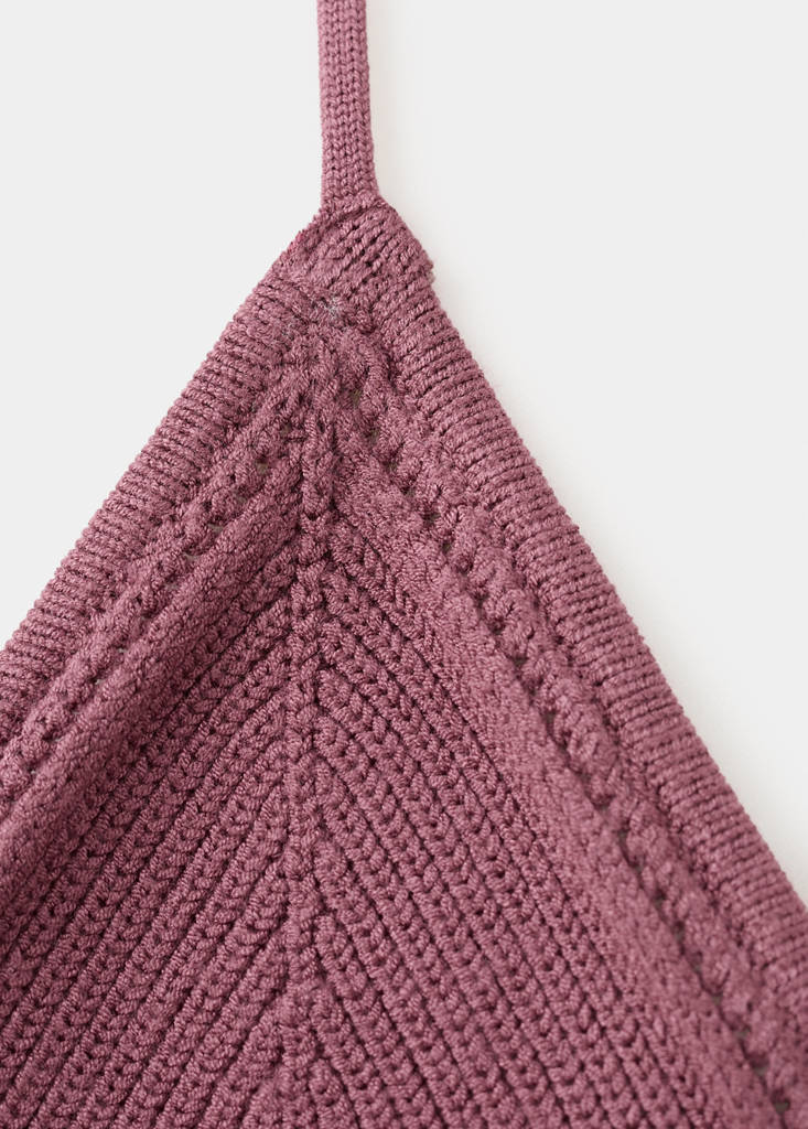 Fine knit halter top — Pink