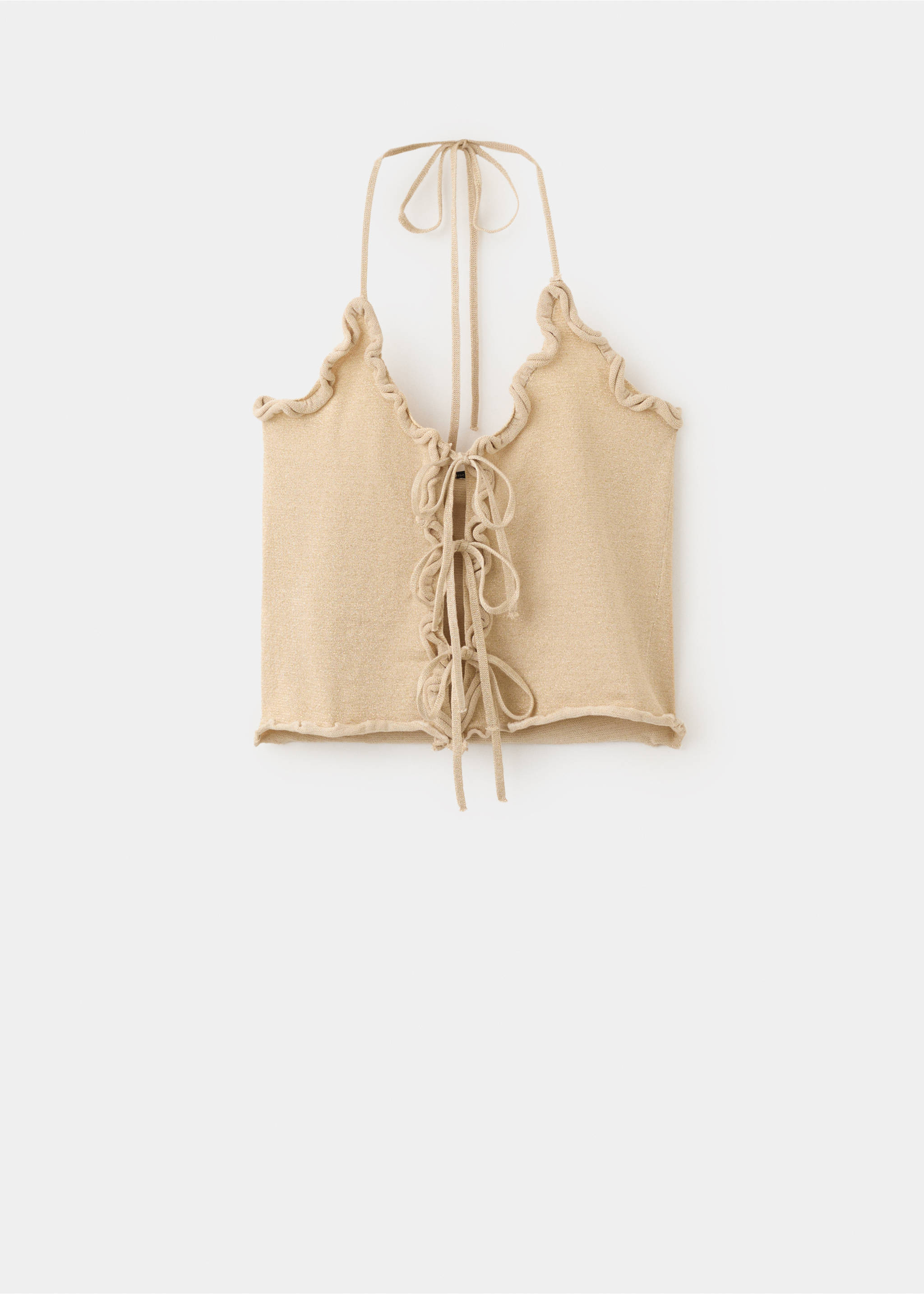 Bows knit top - Article without model, Gold. Ref: 27037910-00.