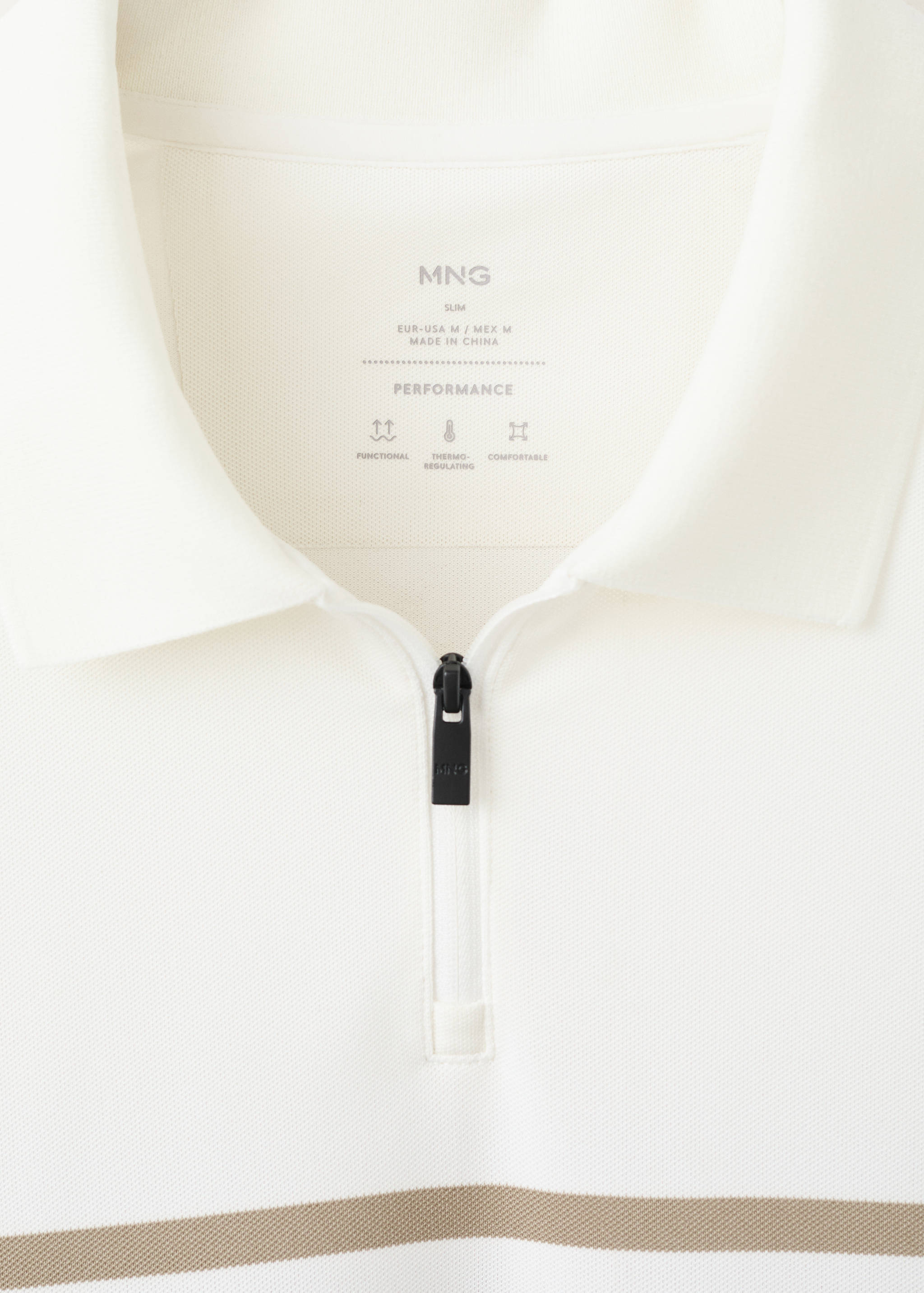 Двухцветное поло с воротником на молнии - Деталь изделия 8