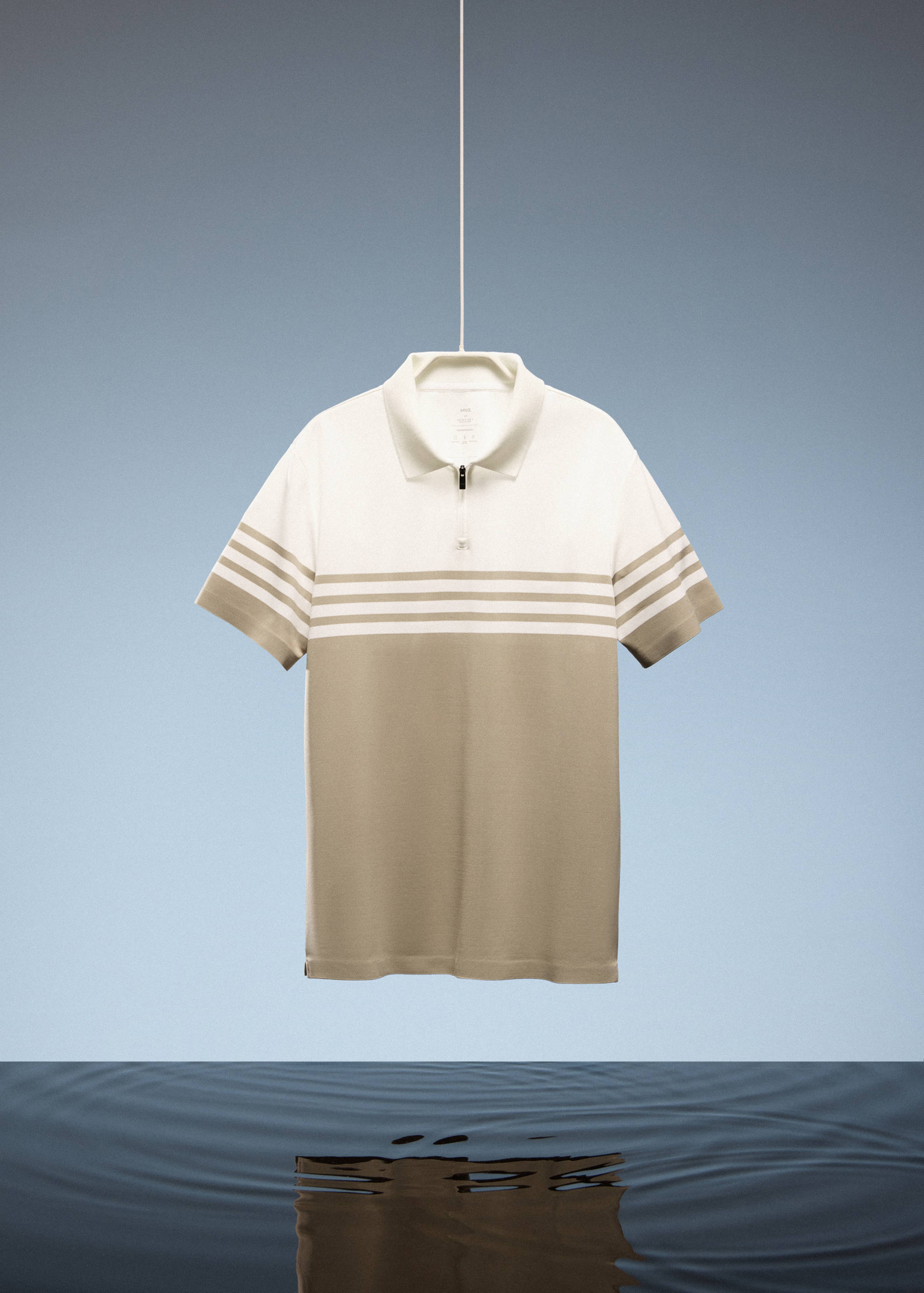 Two-tone zip neck polo - Details of the article 9