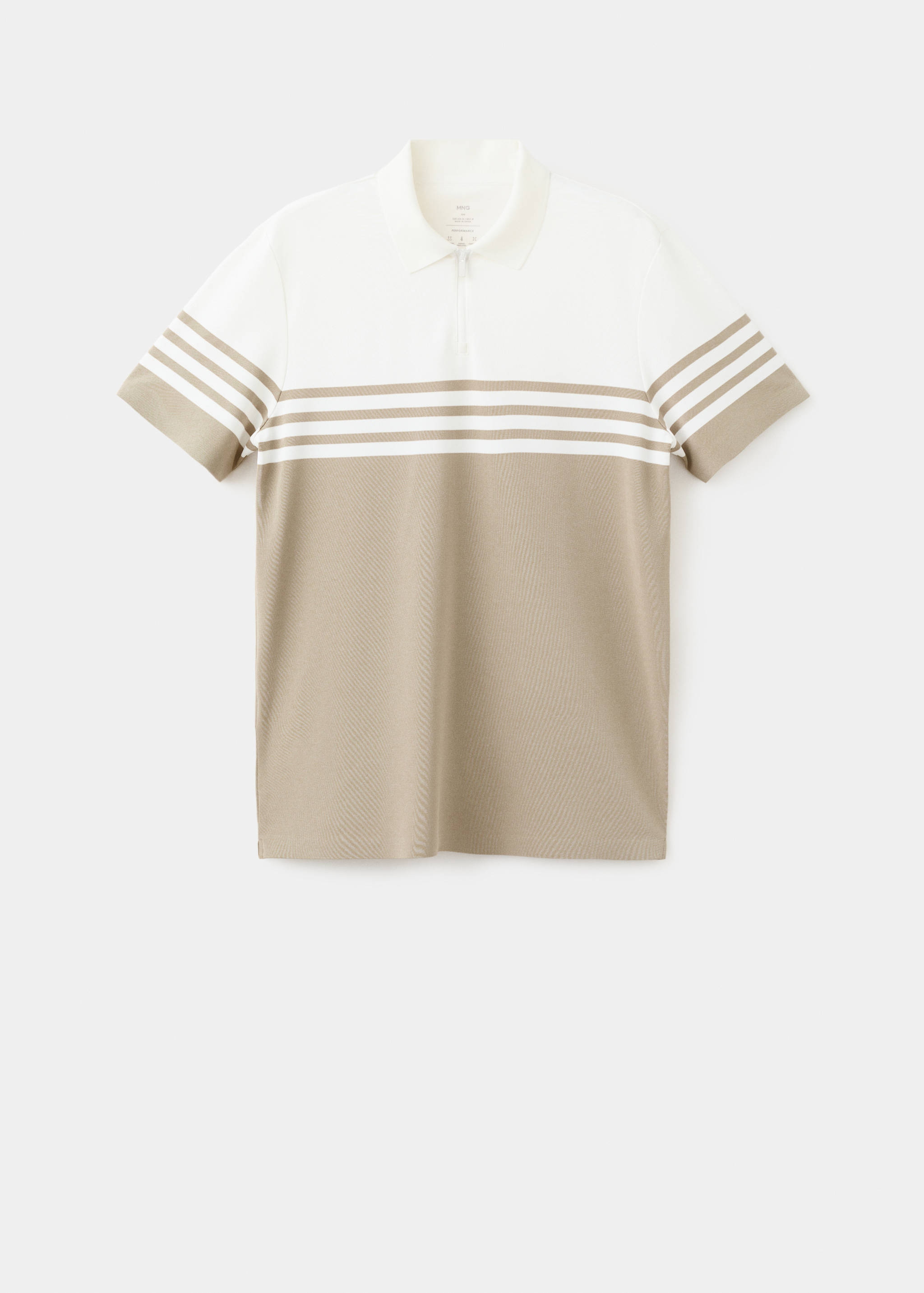 Two-tone zip neck polo - Article without model