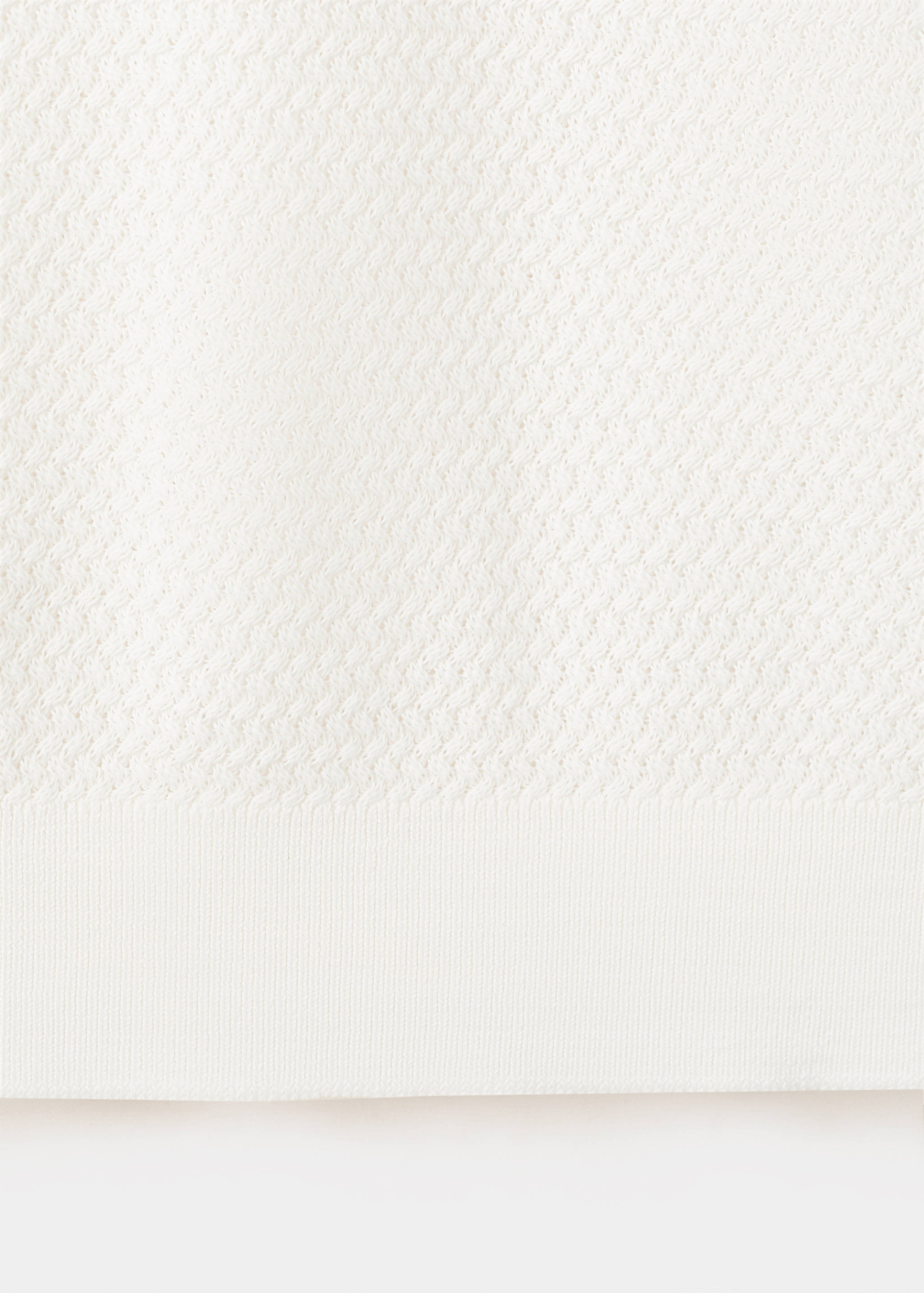 Polo coton maille fine côtelée - Détail de l'article 0