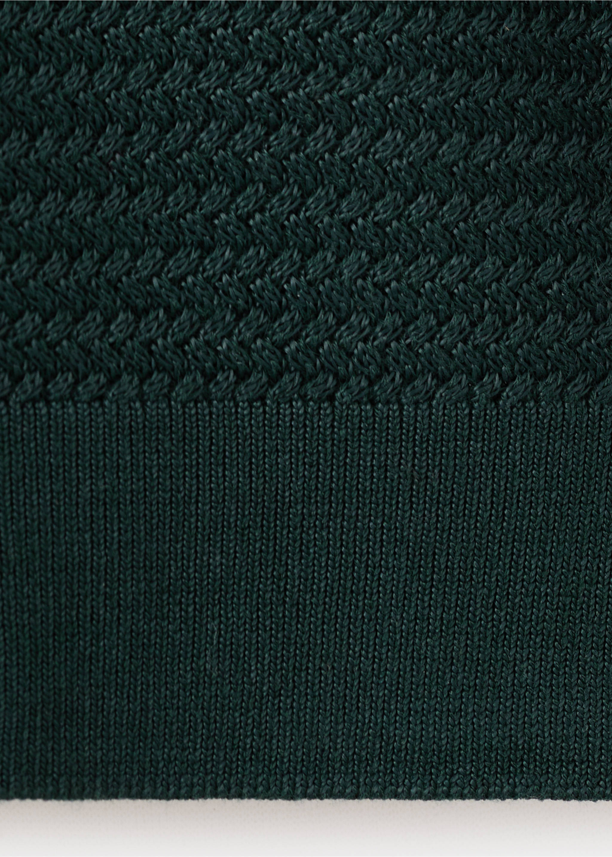 Polo coton maille fine côtelée - Détail de l'article 0, Vert foncé. Ref: 27037915-00.