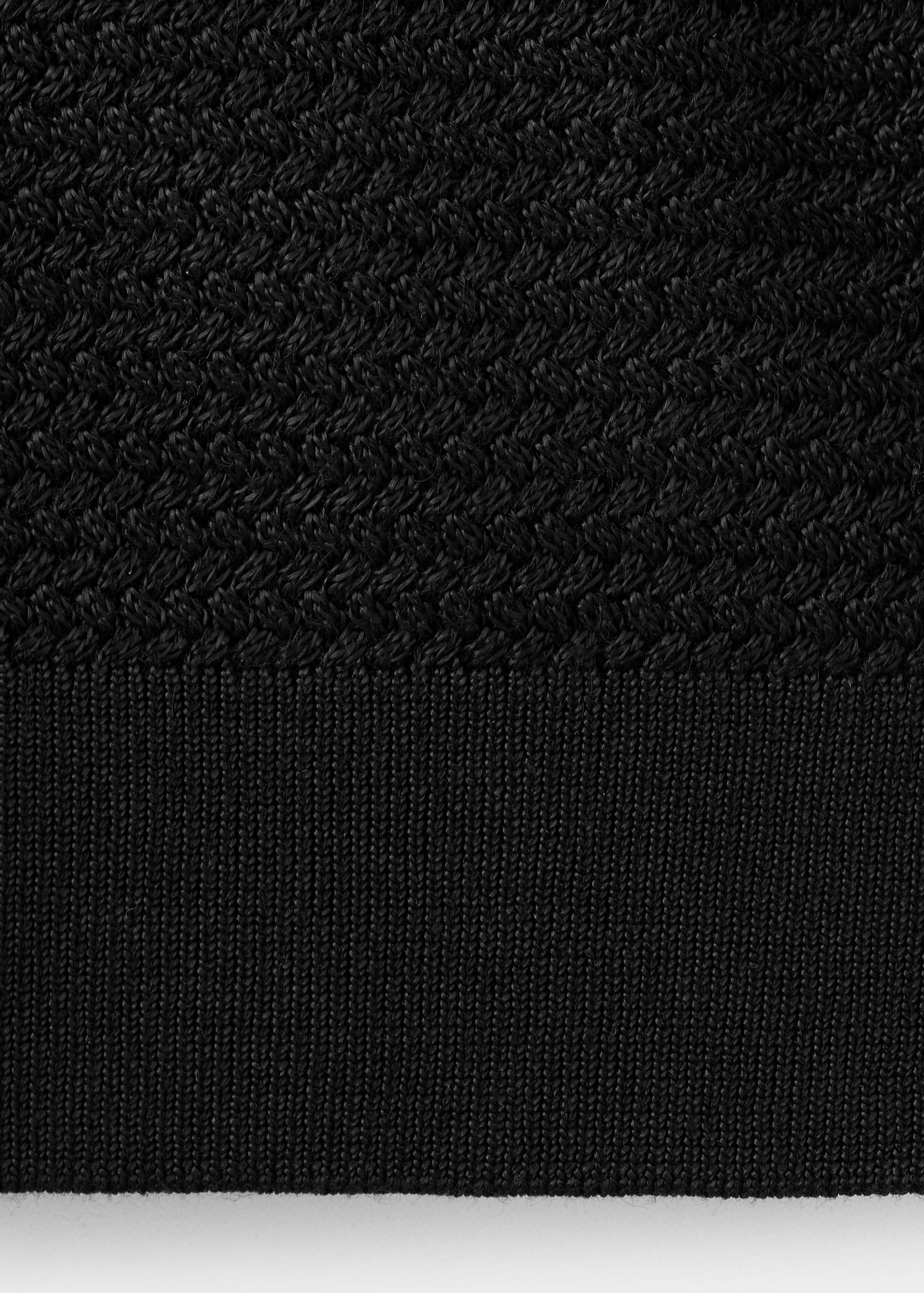 Polo coton maille fine côtelée - Détail de l'article 0