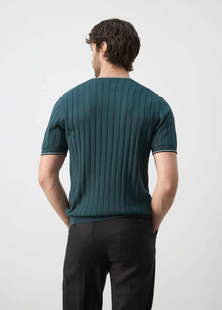 Fine jersey 100% cotton T-shirt — Forest Green