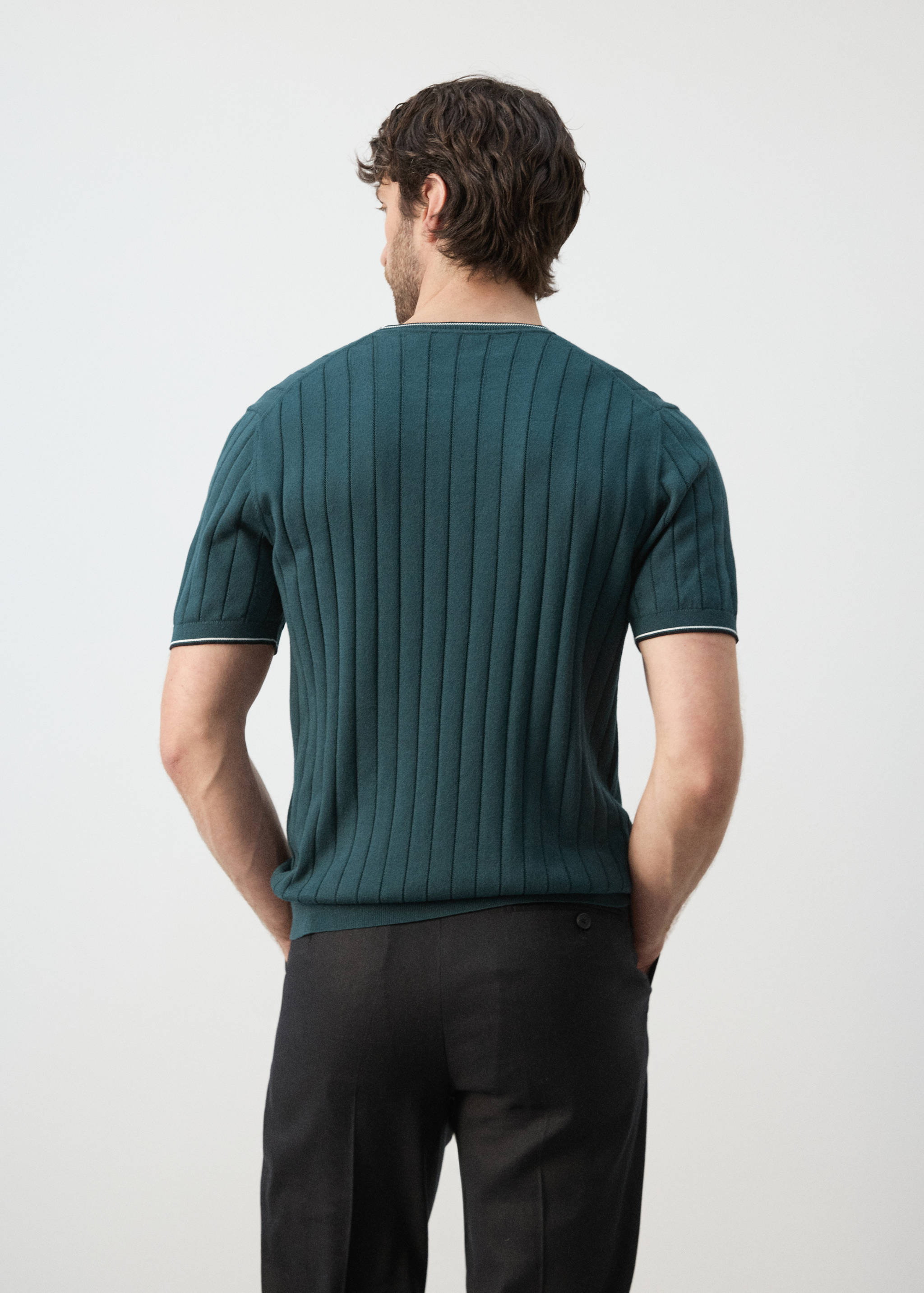 T-shirt de malha fina de 100% algodão - Verso do artigo