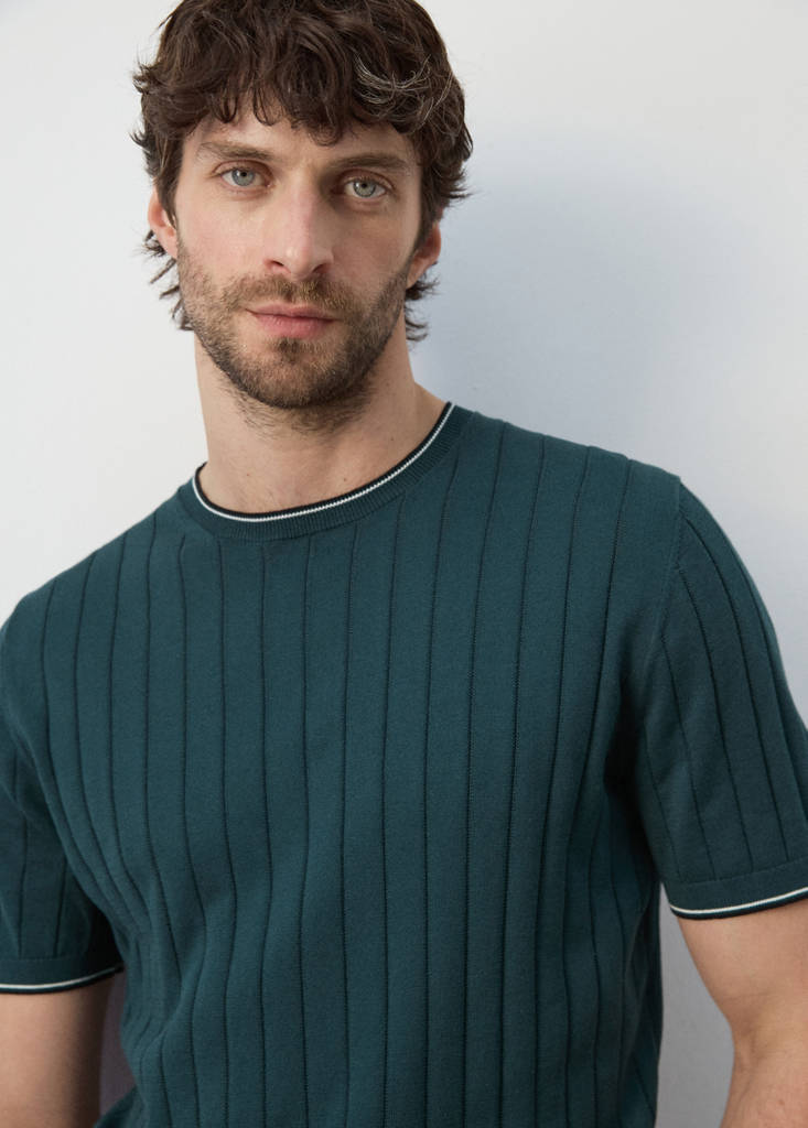 Fine jersey 100% cotton T-shirt — Forest Green