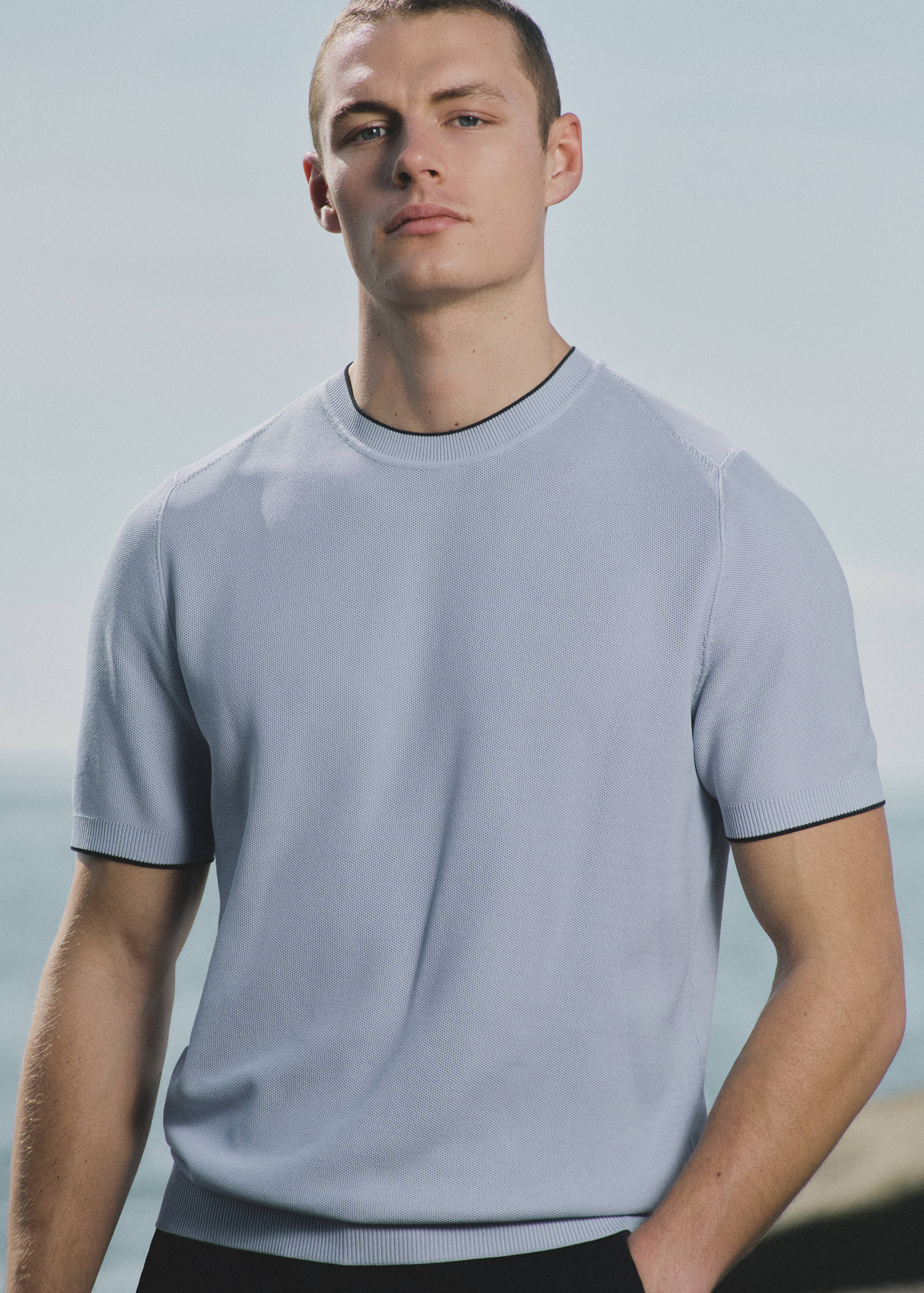 Combined knitted t-shirt - Details of the article 5