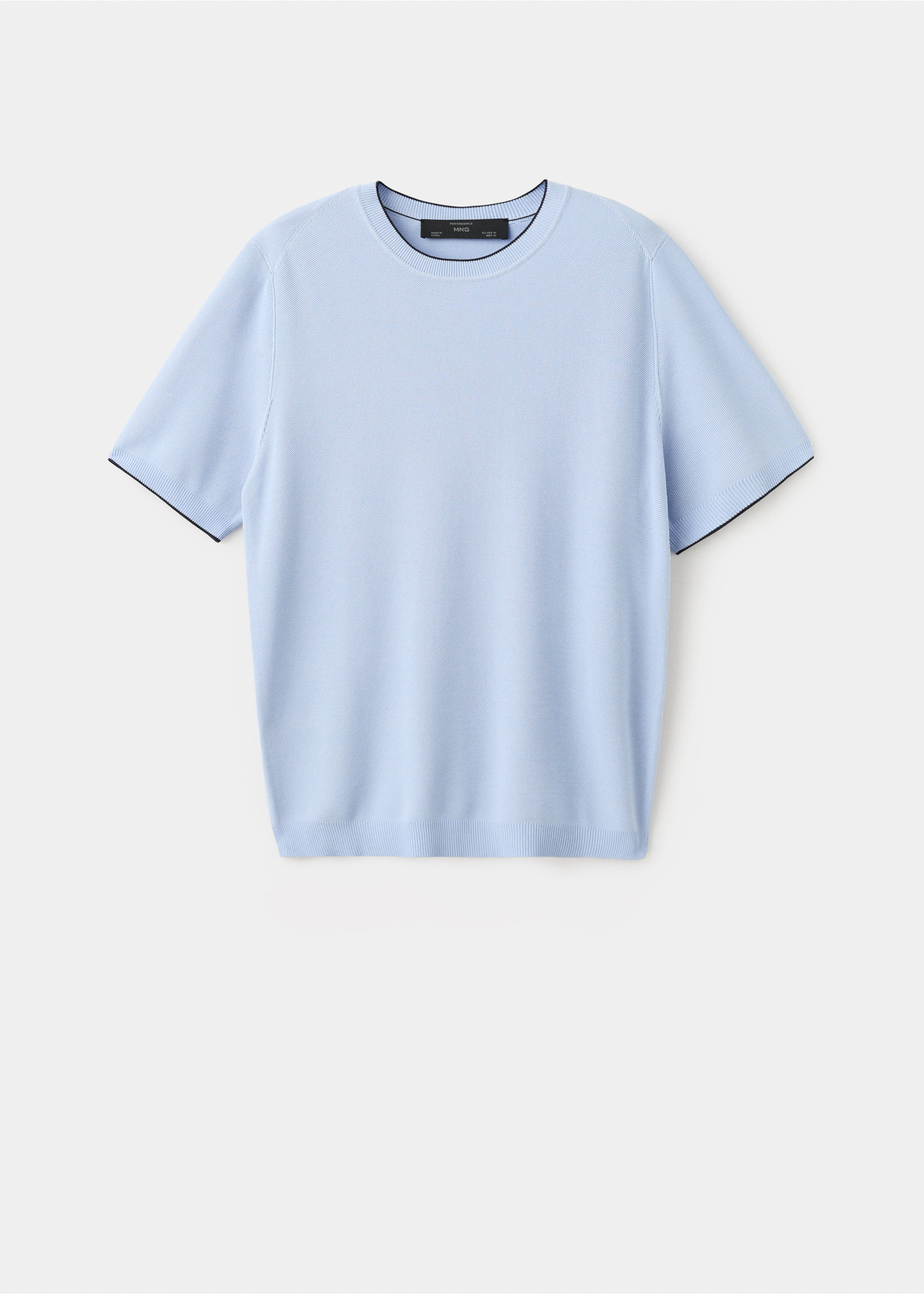 Camiseta punto combinado - Artículo sin modelo, Azul celeste. Ref: 27037917-00.