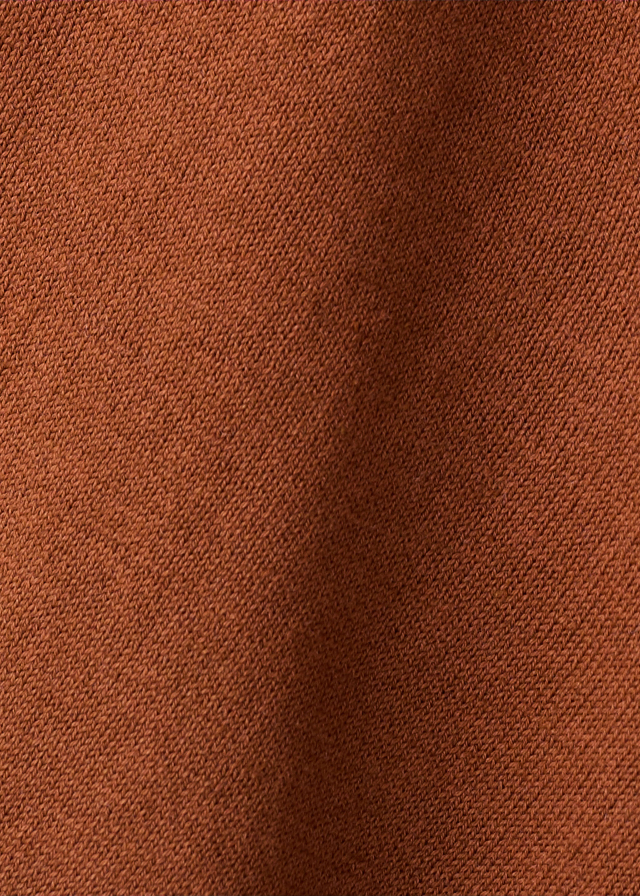 Cotton fine-knit t-shirt - Details of the article 0, Burnt Orange. Ref: 27037918-00.