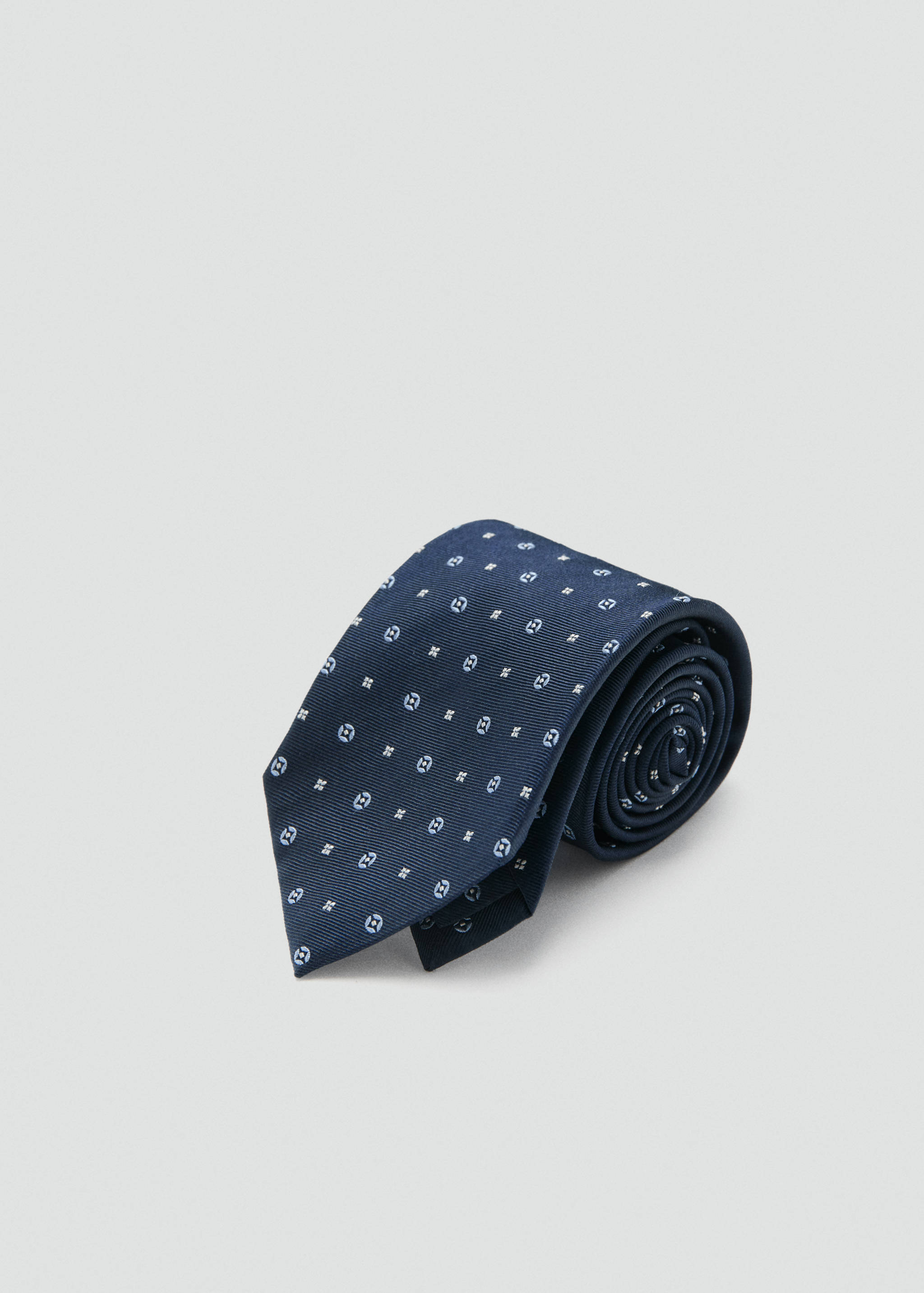 100% silk patterned tie - Medium plane