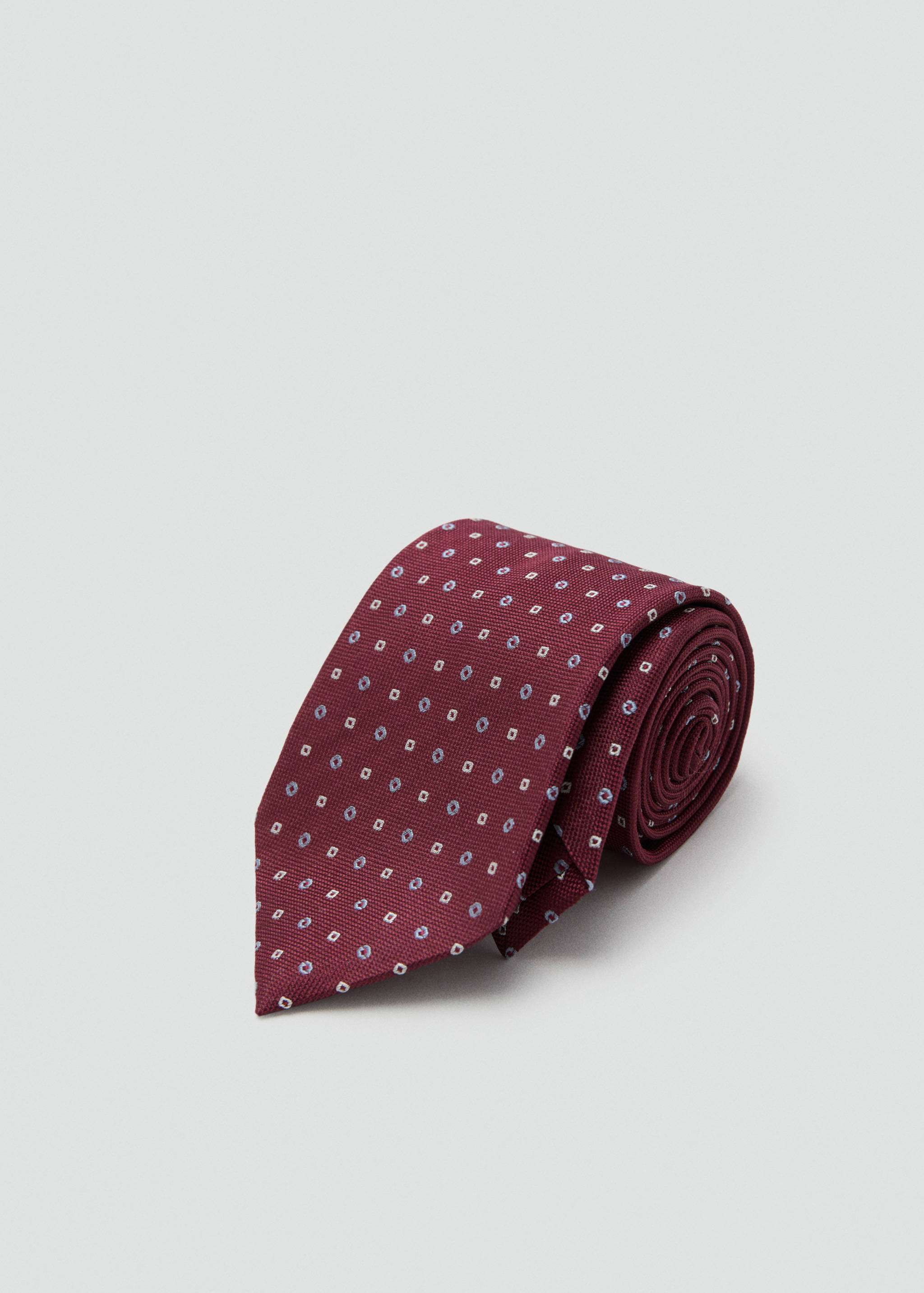 100% silk patterned tie - Medium plane