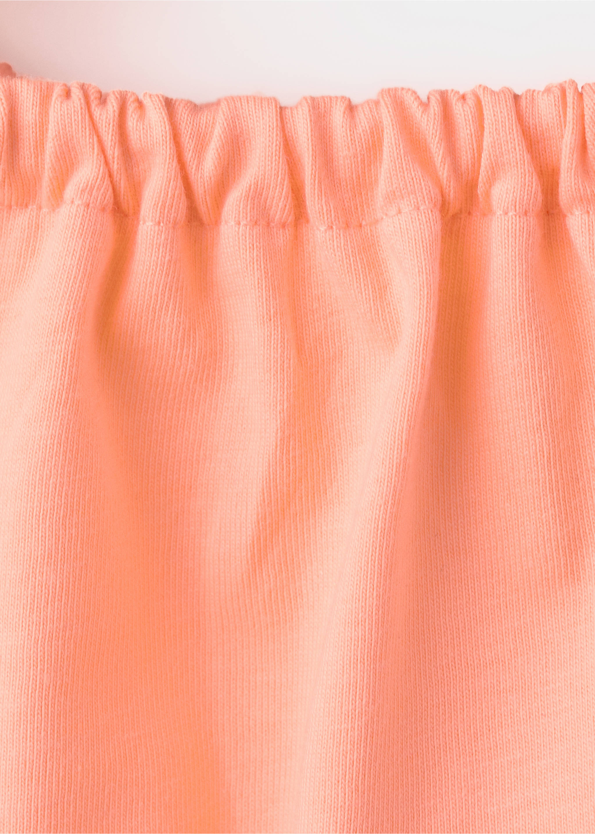 Vestido algodón volantes - Detalle del artículo 0, Naranja flúor. Ref: 27037925-00.